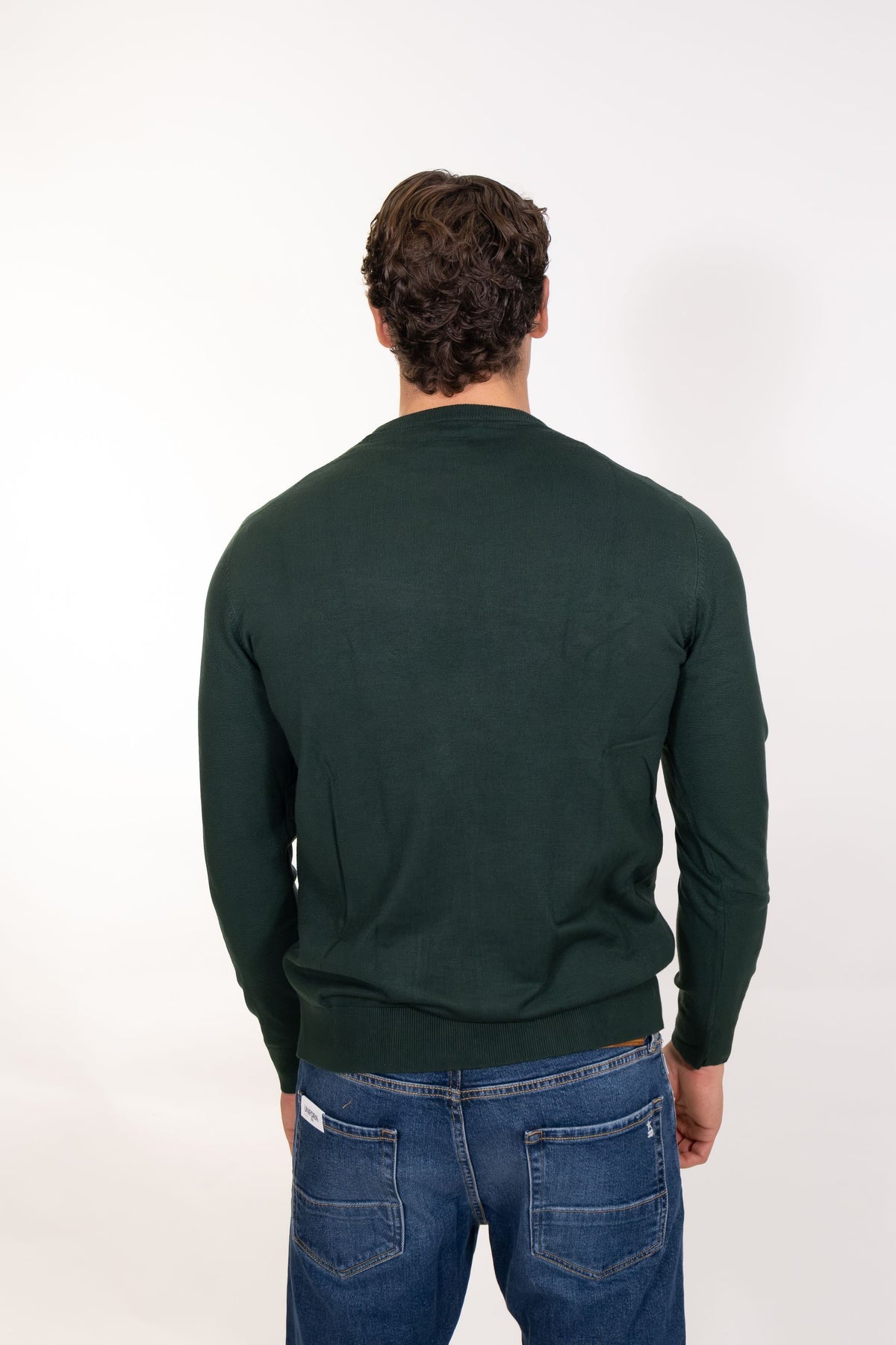Markup - Maglia girocollo in misto viscosa punto riso - Uomo