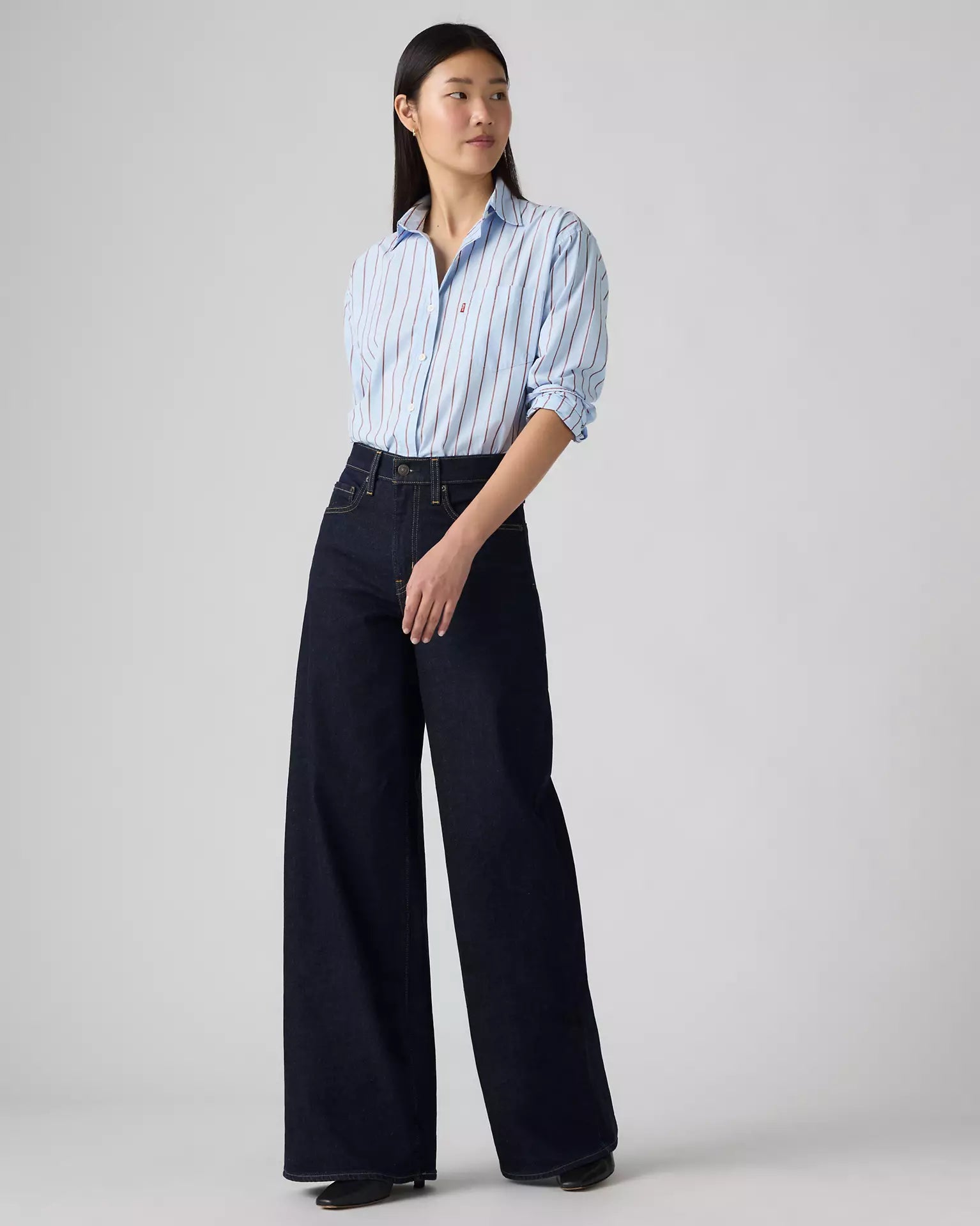 Levis - Jeans 728 a vita alta con gamba ampia - Donna