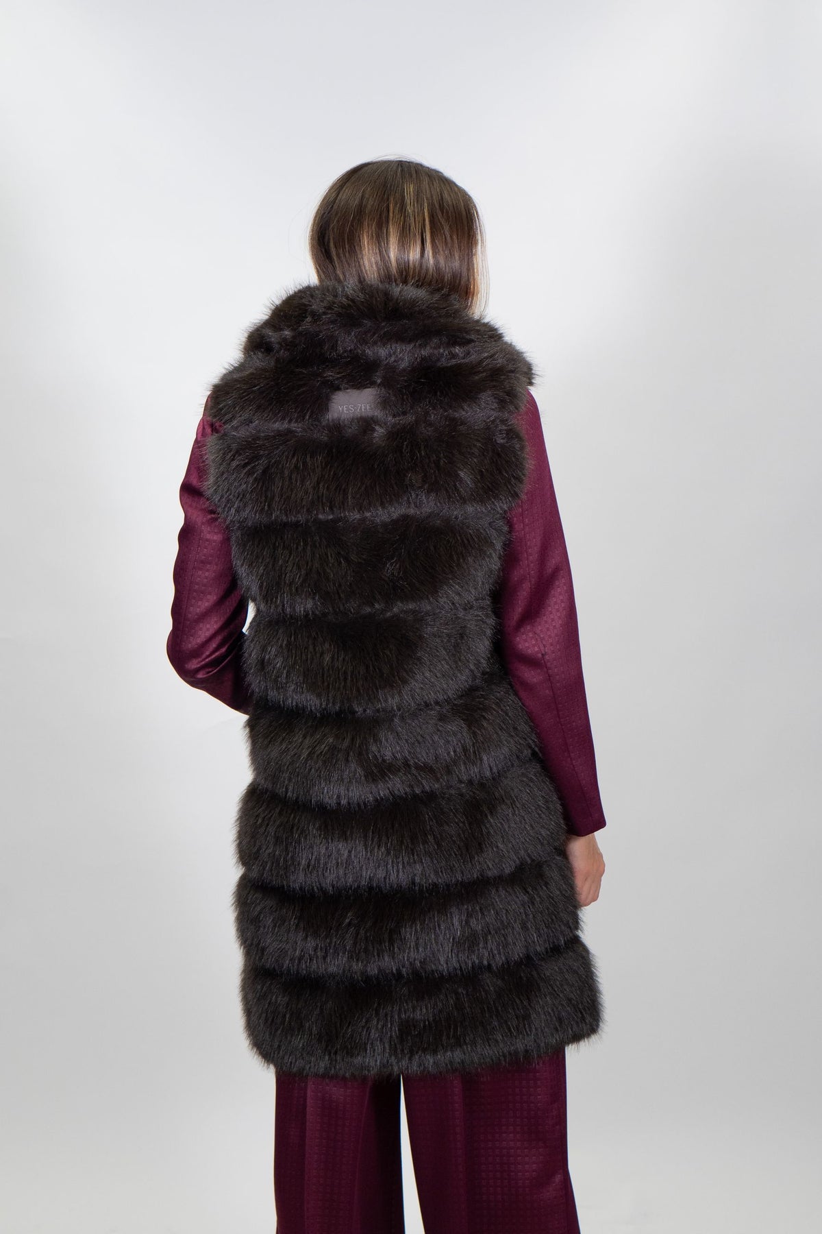 Yes Zee - Smanicato lungo faux fur - Donna