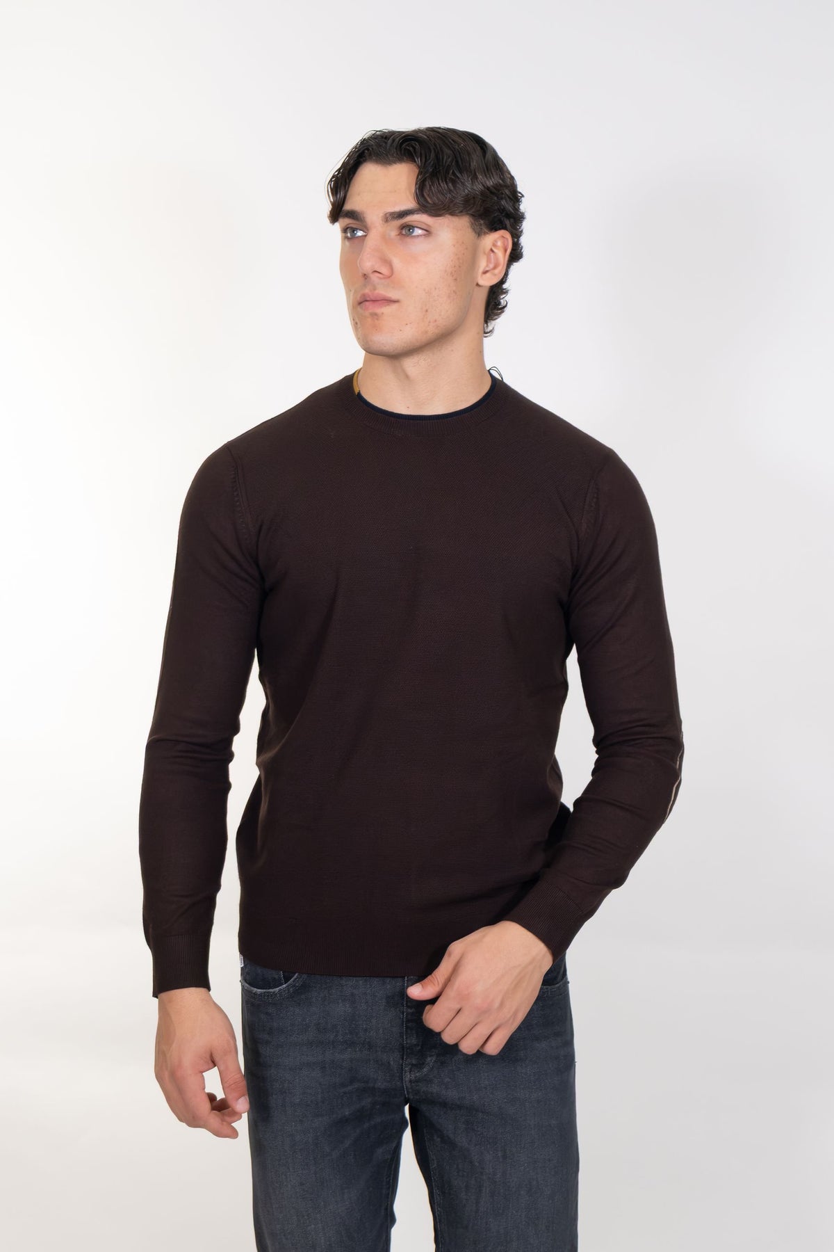 Markup - Maglia girocollo con toppe - Uomo