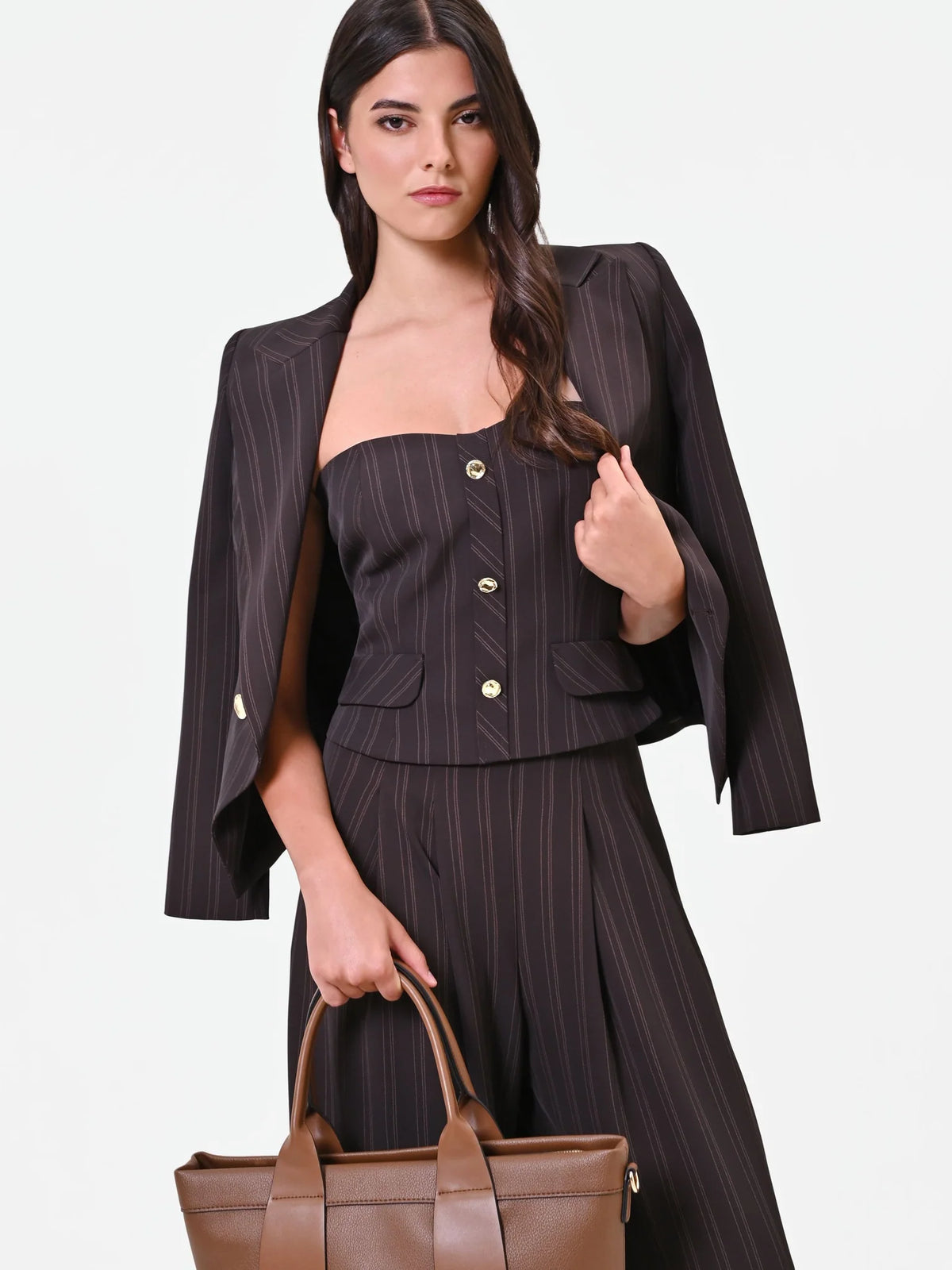 Rinascimento - Top bustier gessato (Giorgia Palmas X Rinascimento) - Donna
