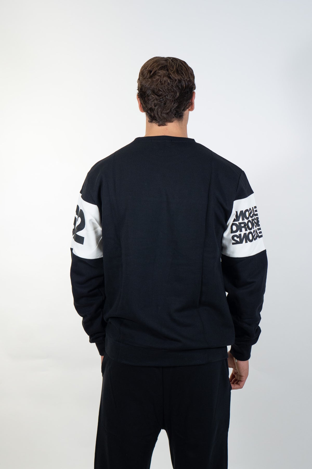 Ds2 - Felpa girocollo con fascia logo - Uomo