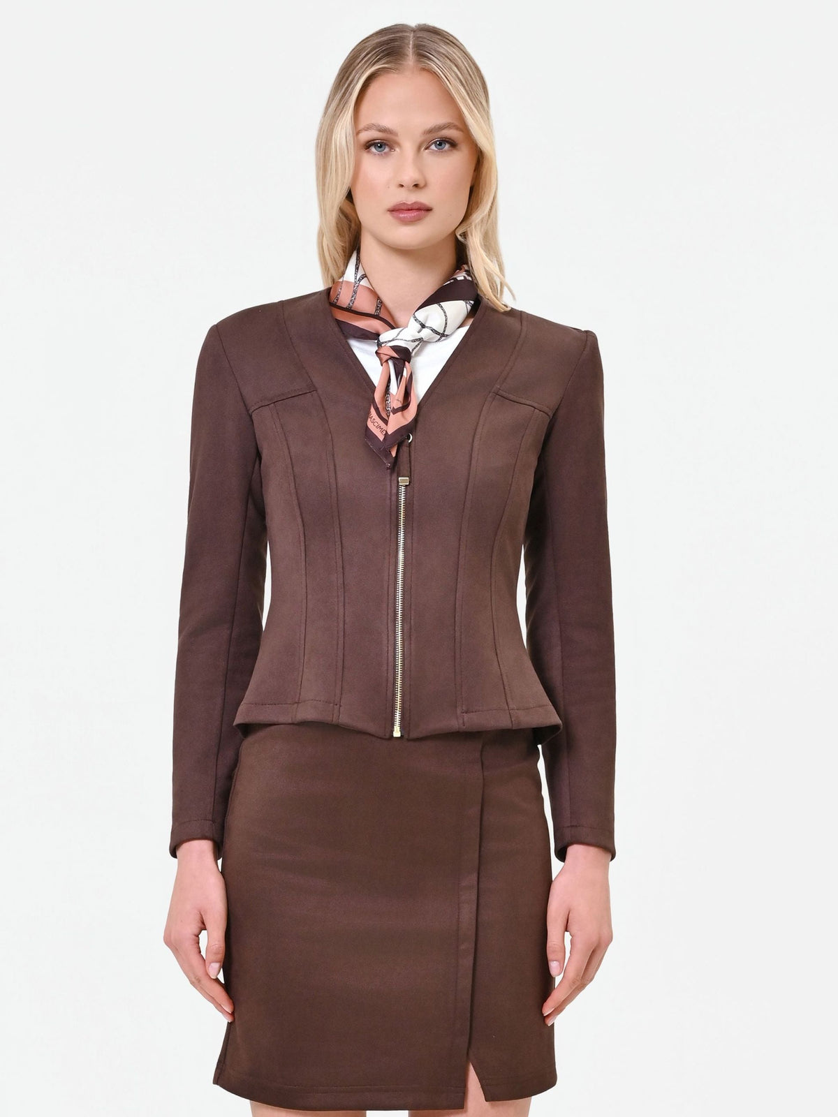 Rinascimento - Giacca in similpelle con baschina - Donna