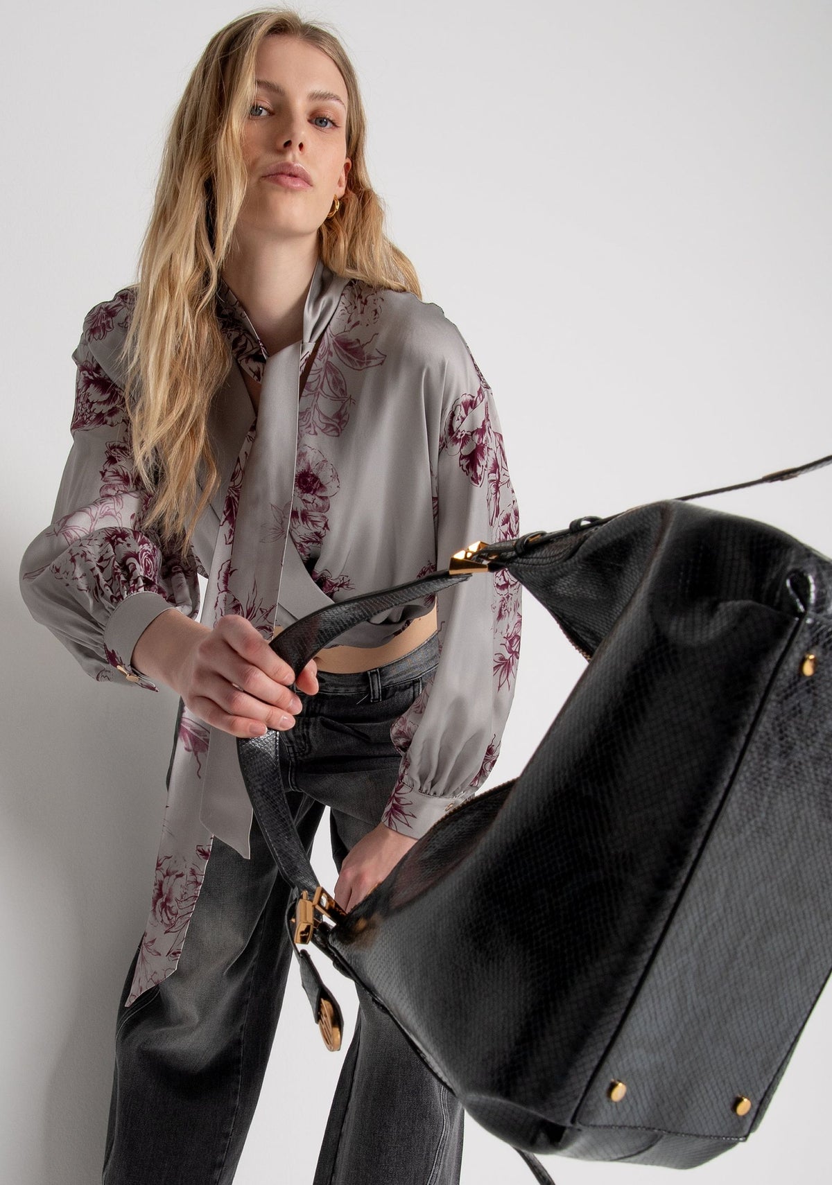Fracomina - Blusa cropped in fantasia floreale - Donna