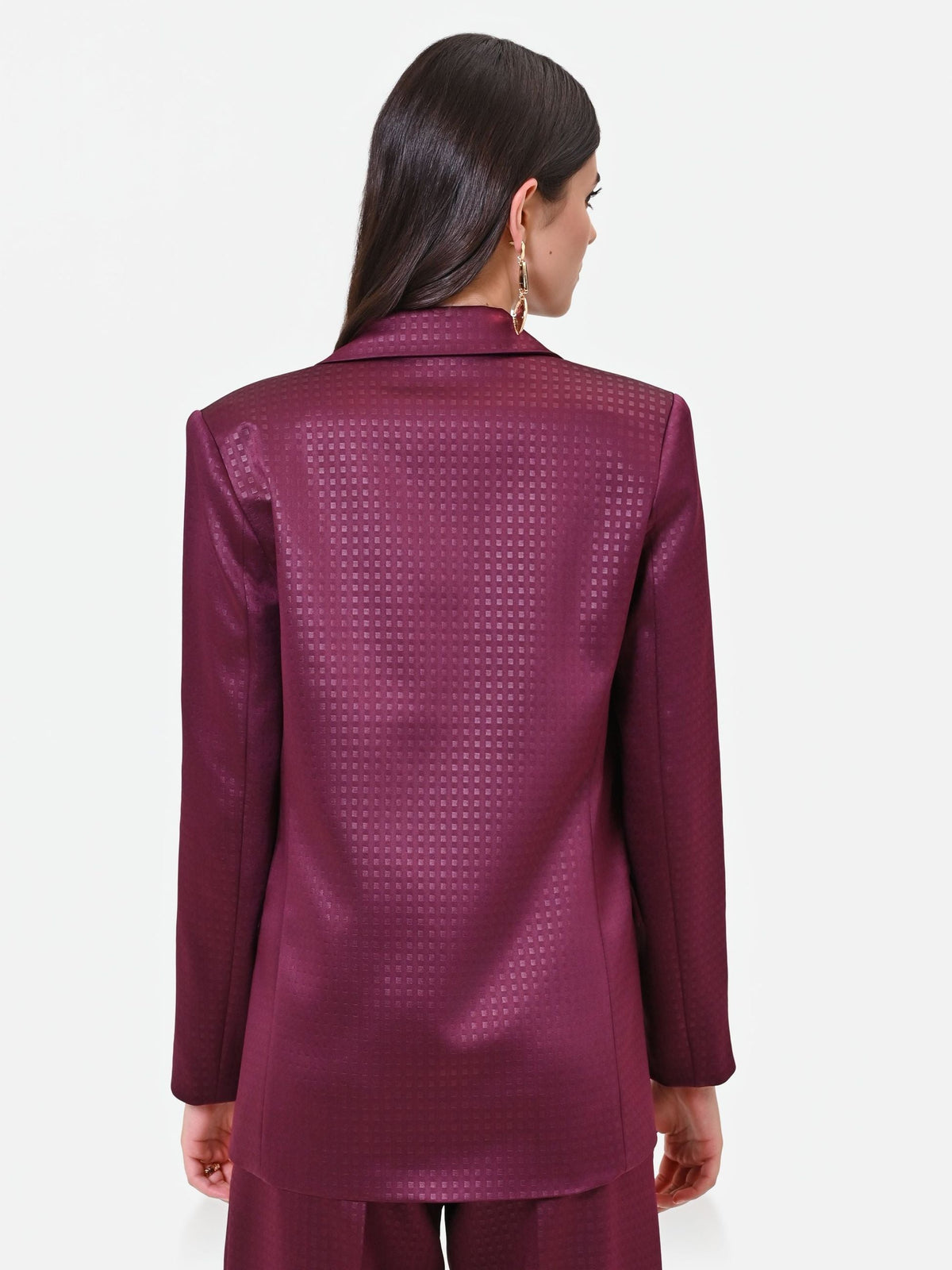Rinascimento - Giacca monopetto in raso jacquard - Donna