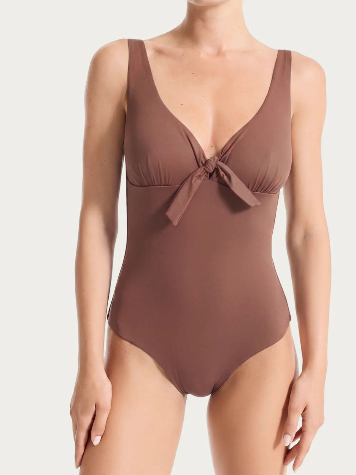 Ragno - Costume Intero Con Fiocco Microfibra Stretch - Donna