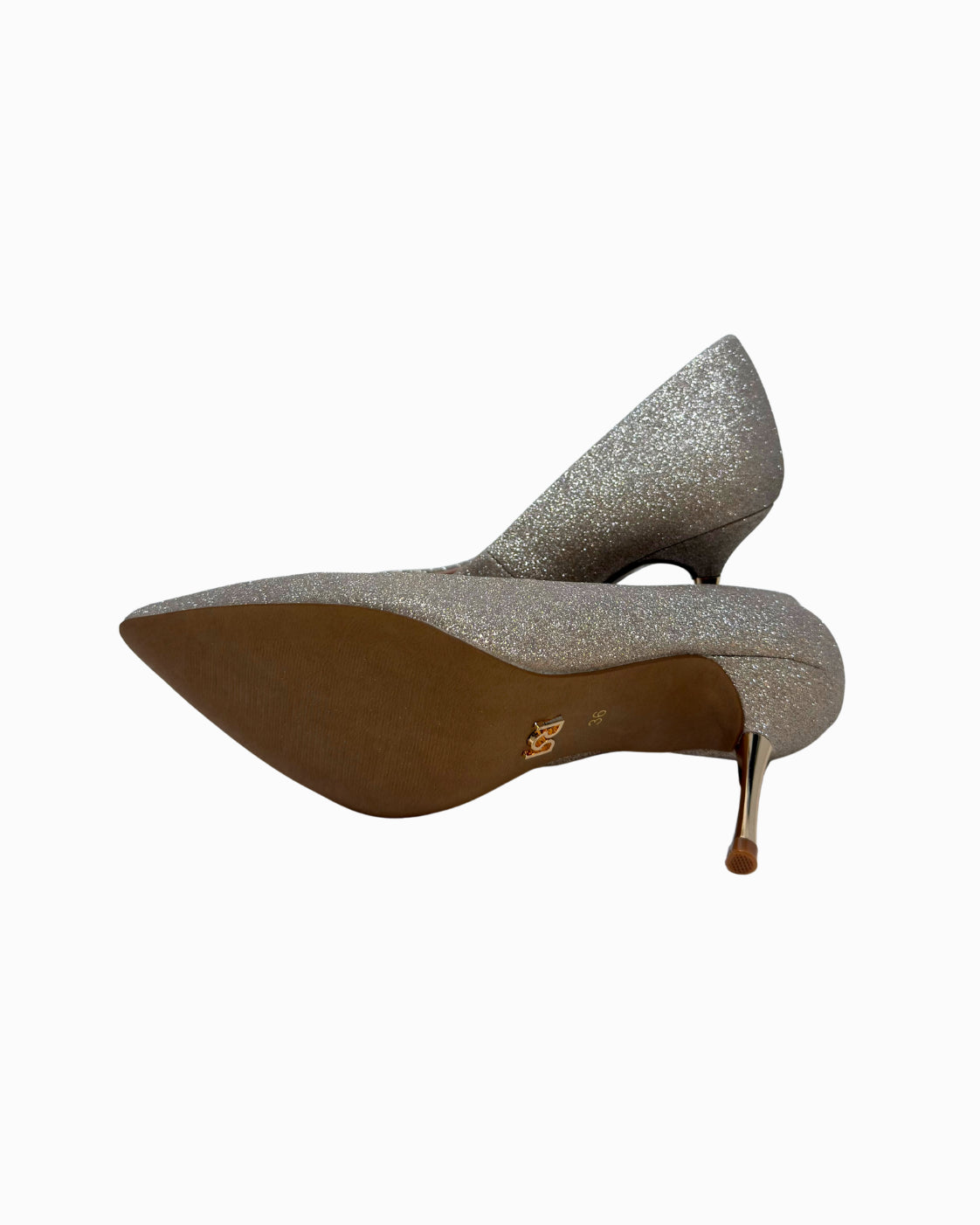 Rinascimento - Dècolletè Glitterata Con Tacco Cromato - Donna