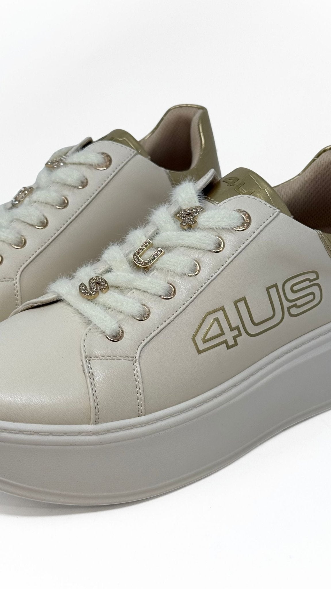 4US Paciotti - Sneakers Platform con Dettagli Effetto Rettile - Donna - World Fashion