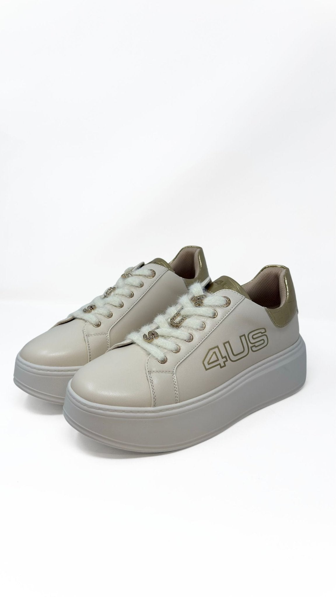 4US Paciotti - Sneakers Platform con Dettagli Effetto Rettile - Donna - World Fashion