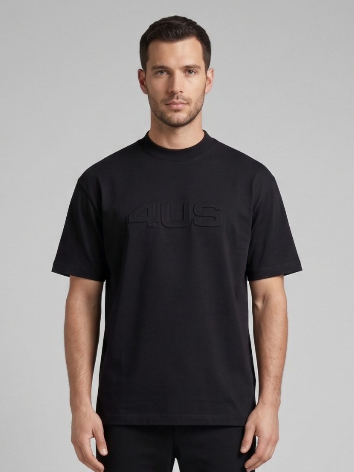 4US Paciotti - T-shirt girocollo in cotone con logo a rilievo - Uomo - World Fashion