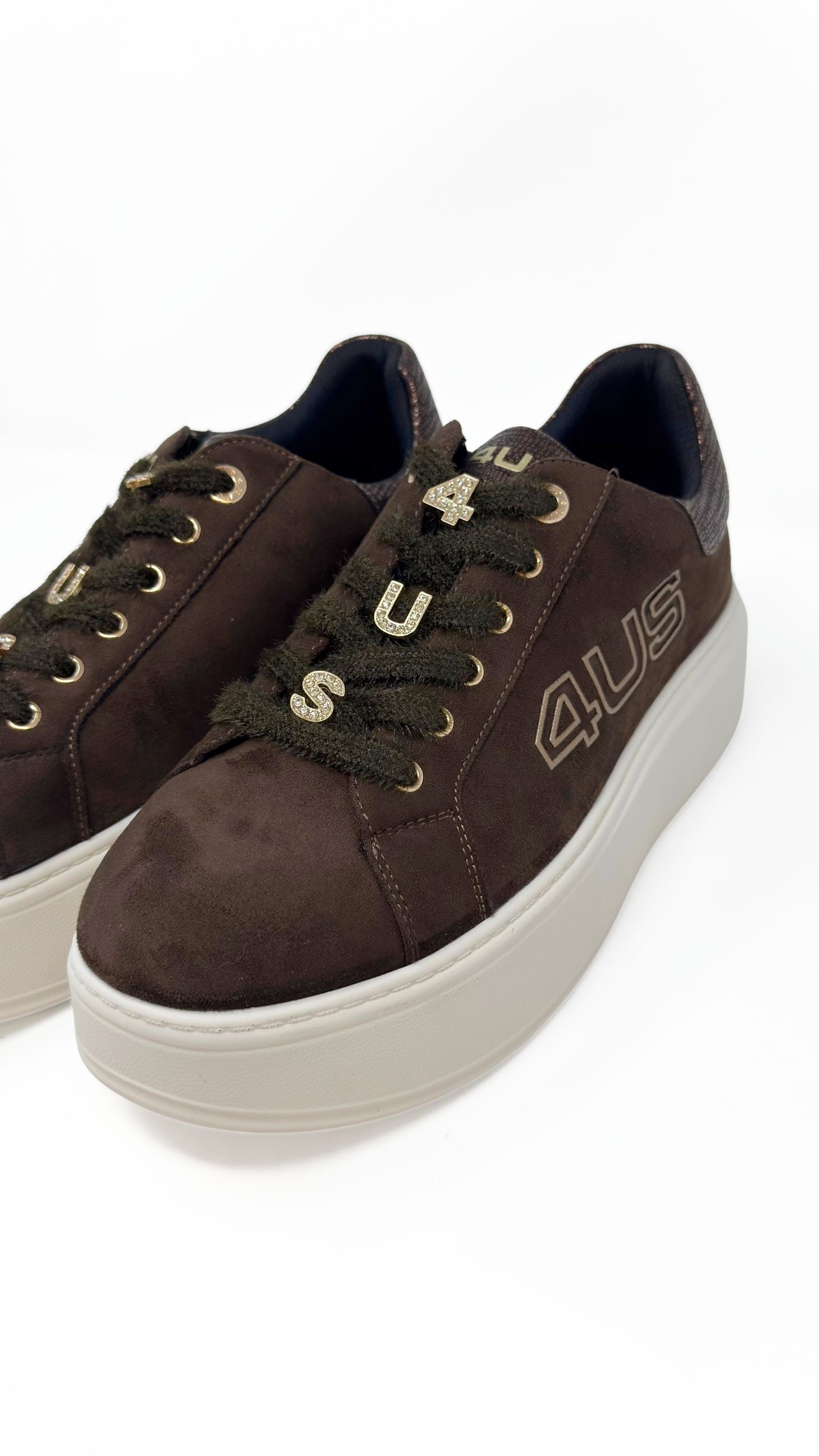4US Paciotti - Sneakers Platform con Dettagli Effetto Rettile - Donna