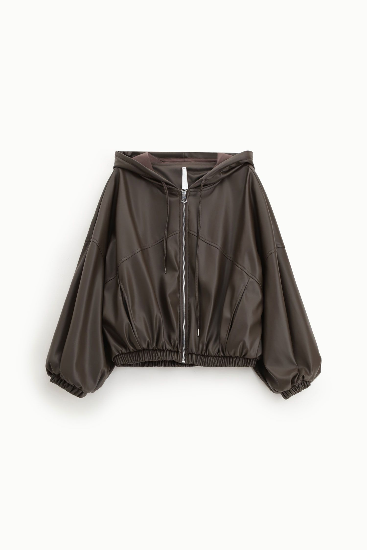Bomber con cappuccio oversize in similpelle Donna - Imperial