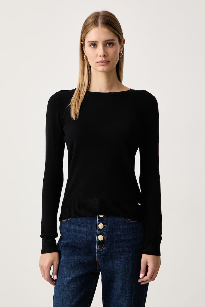 Gaudì - Maglia girocollo in filato di cotone - Donna