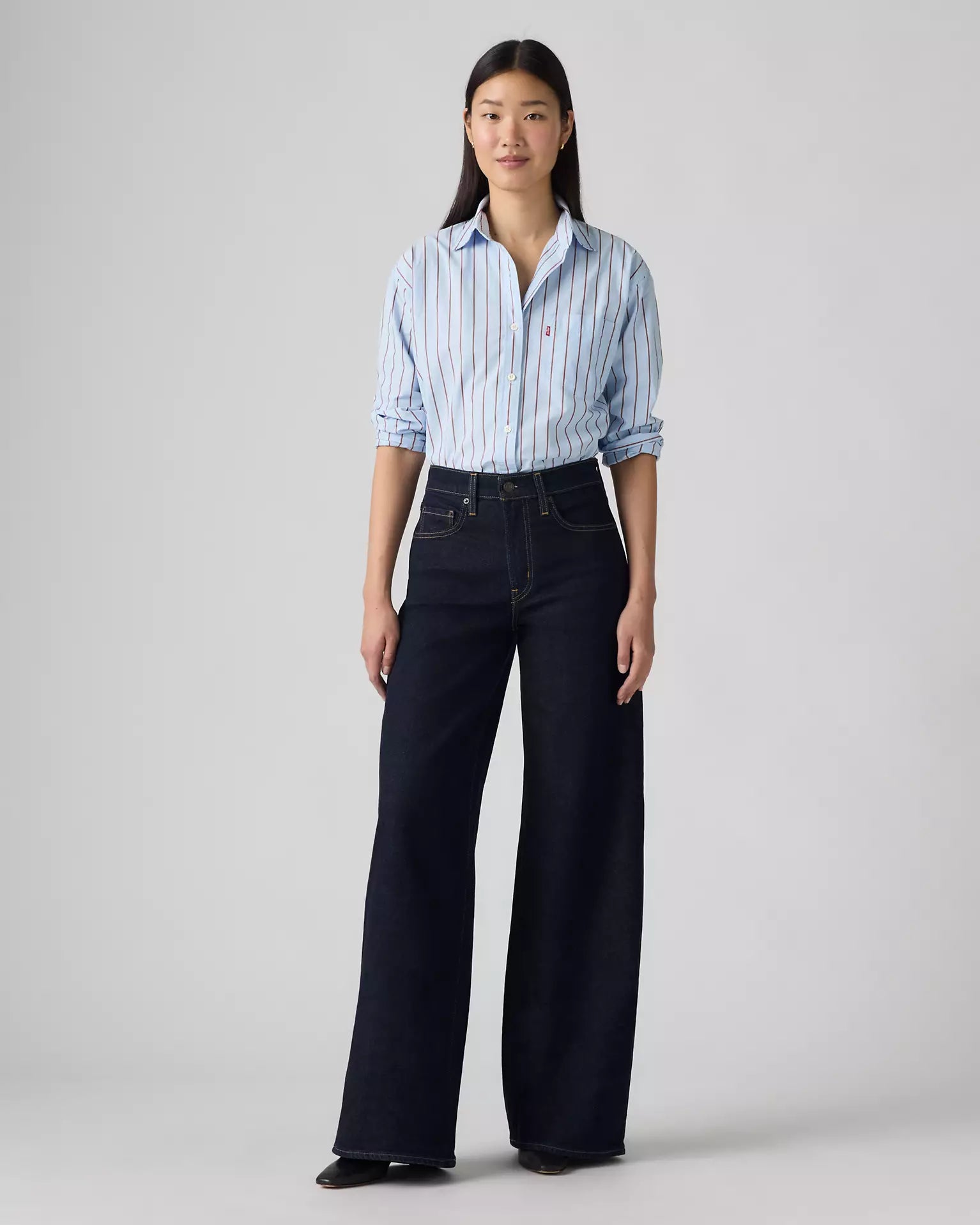 Levis - Jeans 728 a vita alta con gamba ampia - Donna
