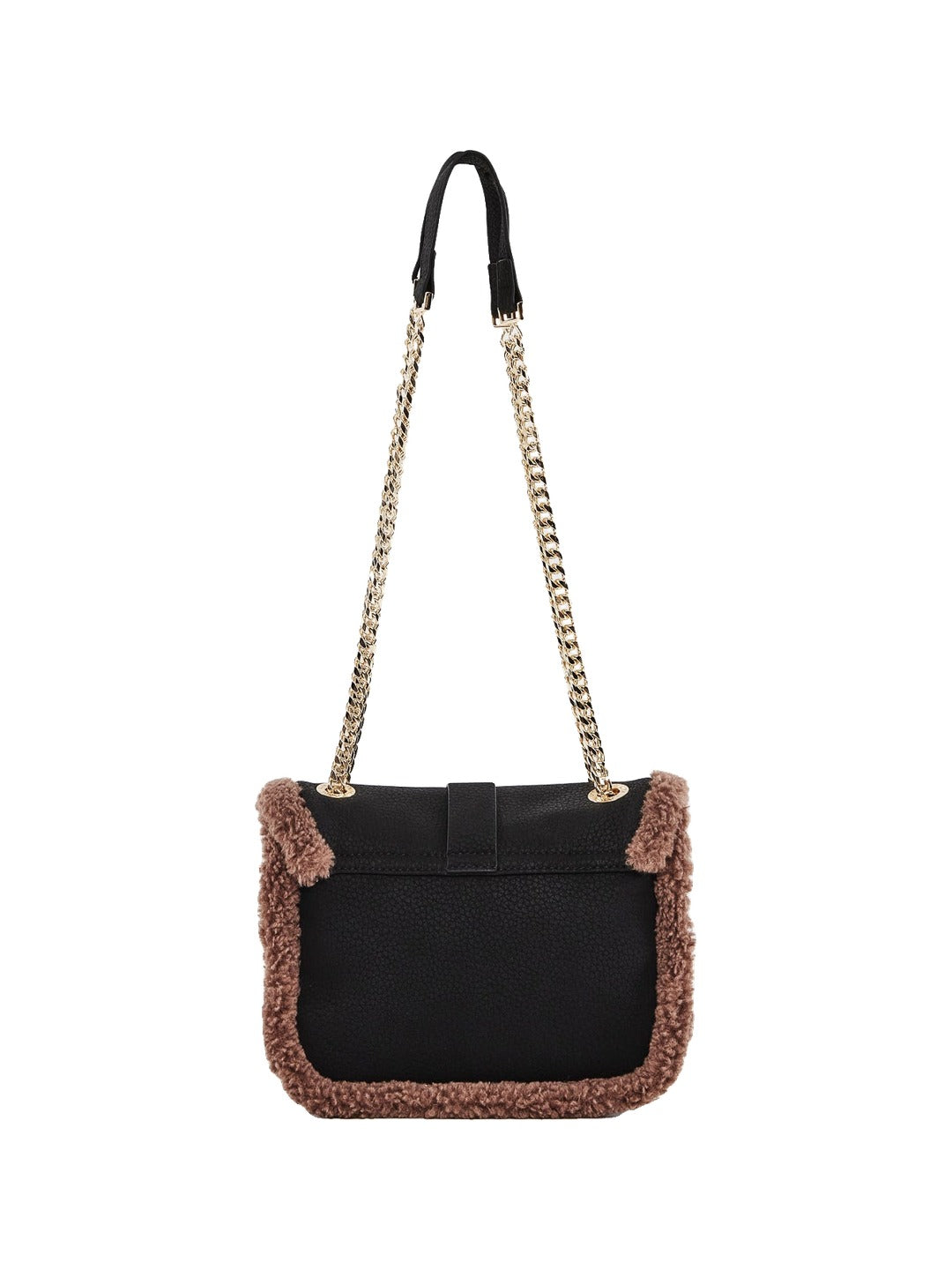 Gaudì - Borsa a spalla con dettagli in teddy - Donna