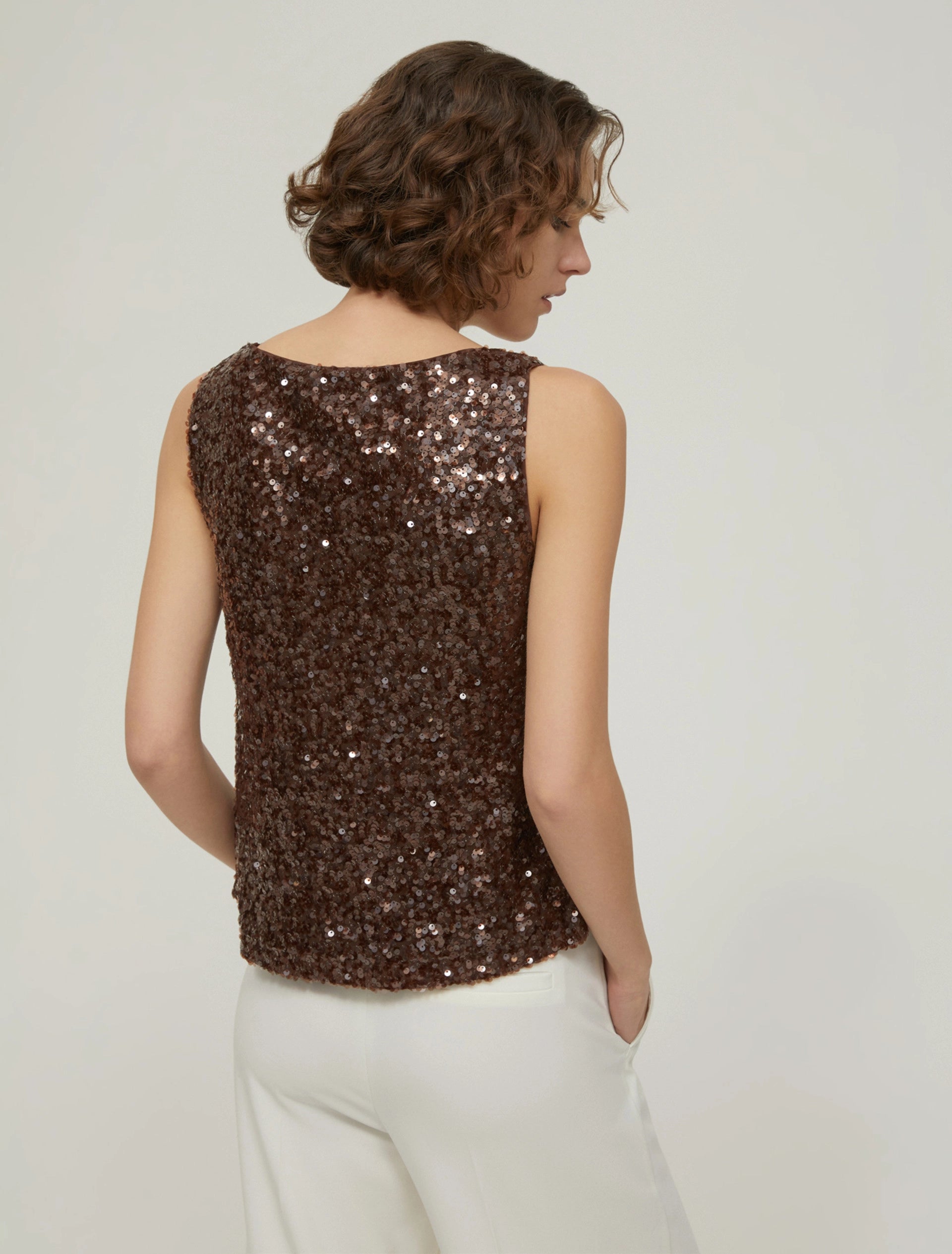 Canotta in paillettes Donna - PennyBlack