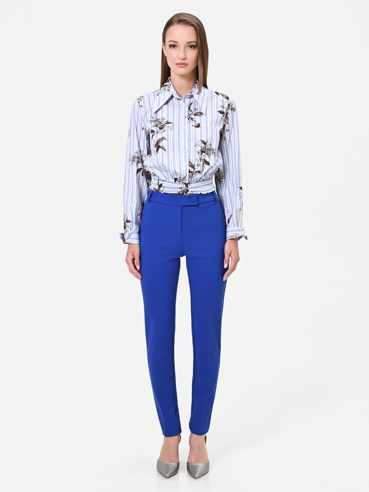 Rinascimento - Pantalone sigaretta tessuto crepe - Donna