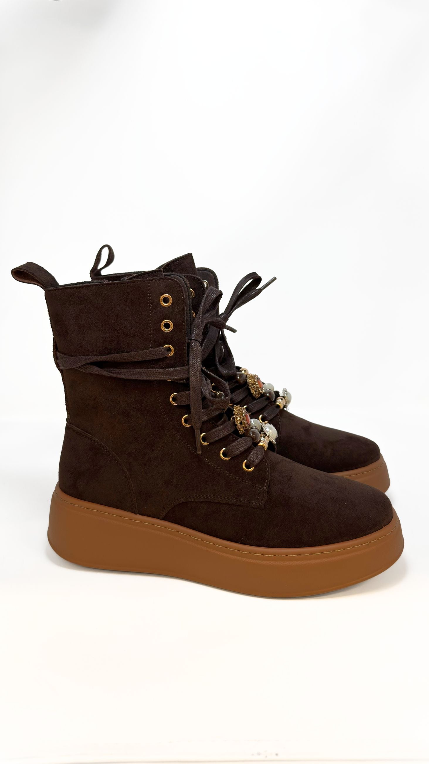 Gold&Gold - Stivaletto Scamosciato Marrone - Donna