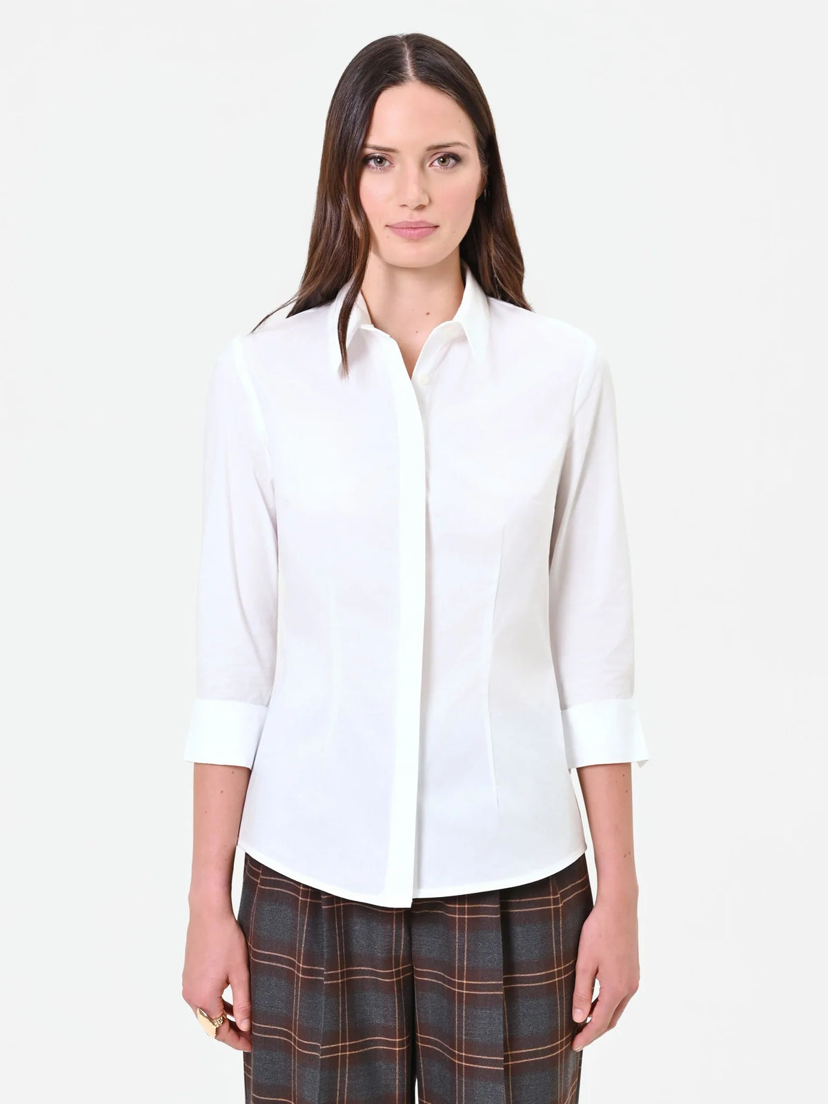 Rinascimento - Camicia sciancrata in cotone - Donna