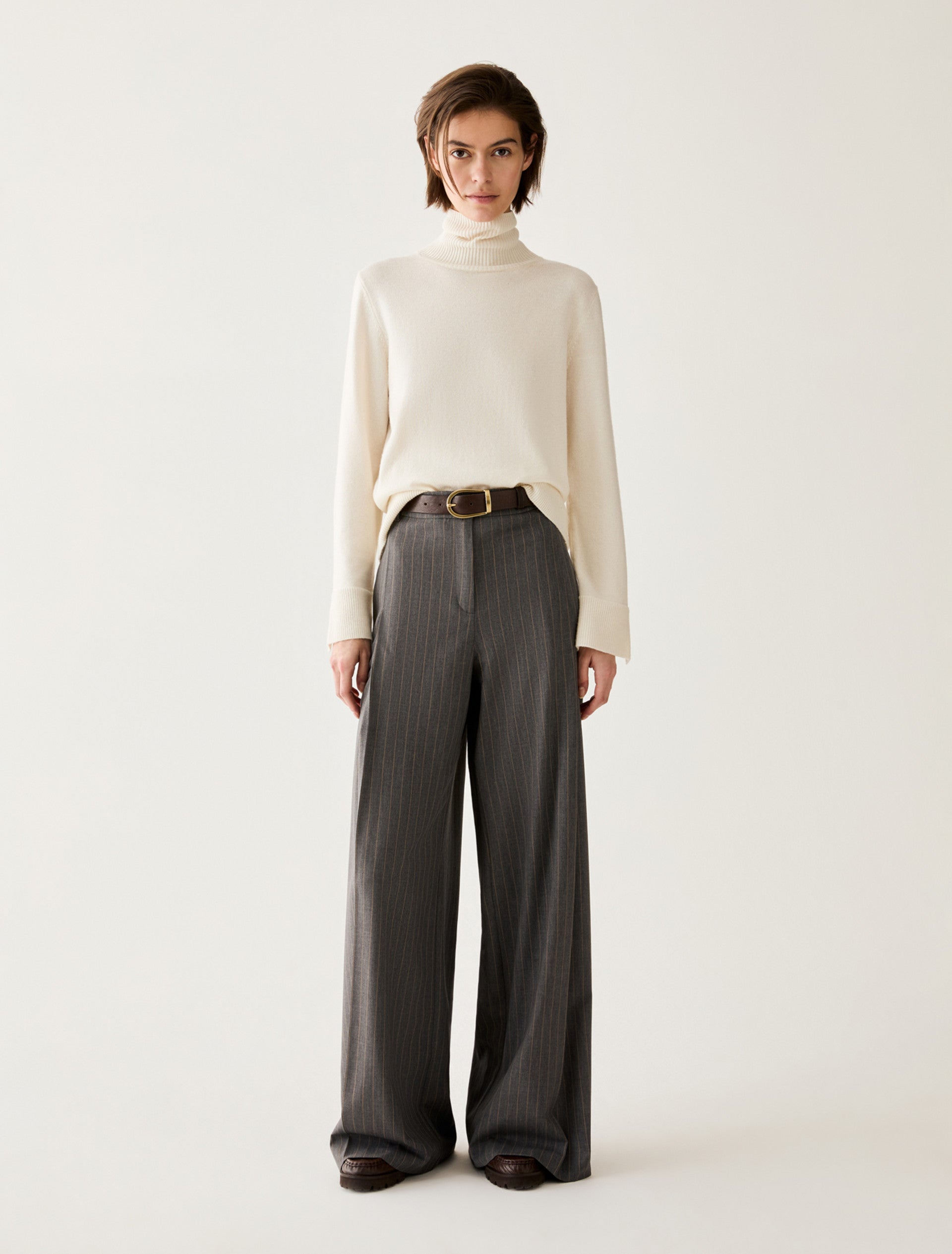 PennyBlack - Pantaloni ampi a disegno gessato - Donna