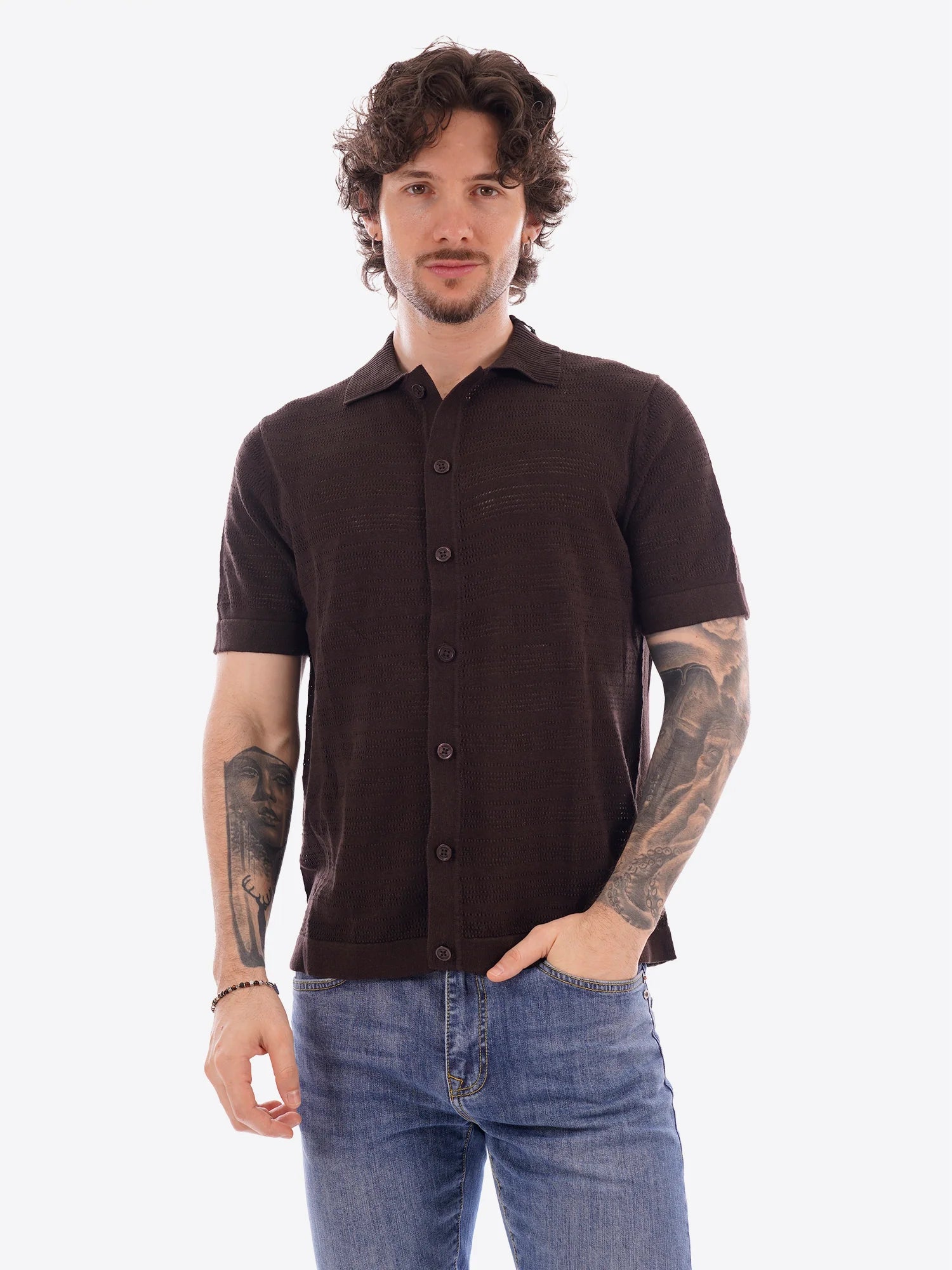 Markup - Camicia M/M F.12 Crochet Misto - Uomo