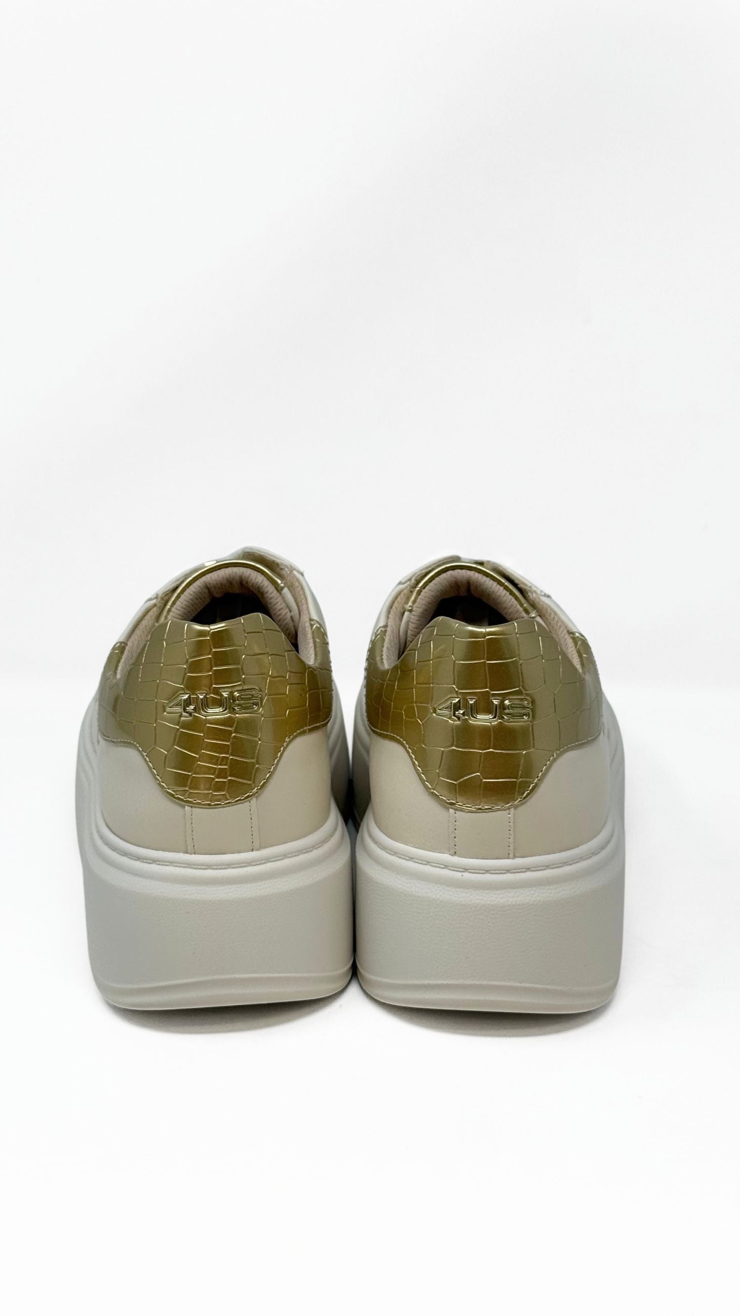 4US Paciotti - Sneakers Platform con Dettagli Effetto Rettile - Donna