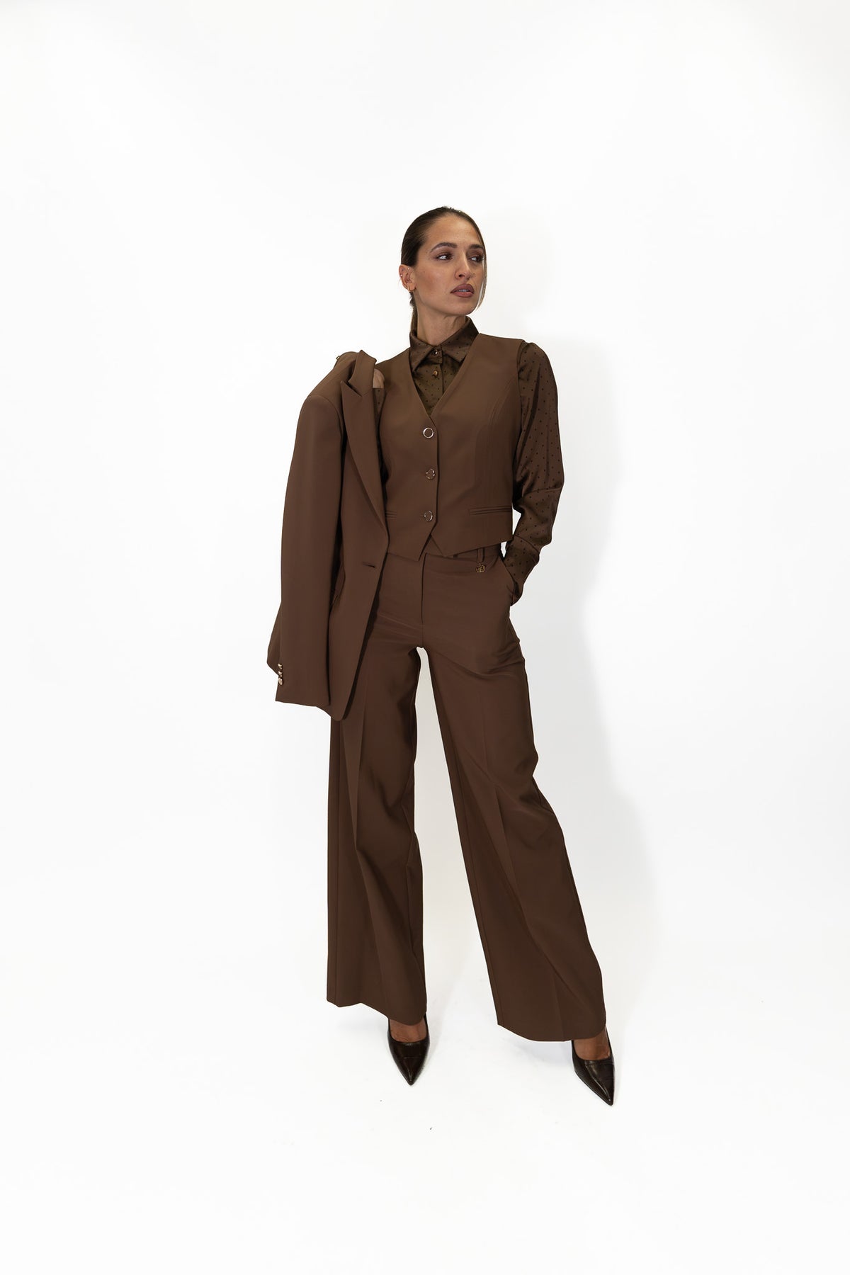 Fracomina - Gilet regular con scollo a V - Donna