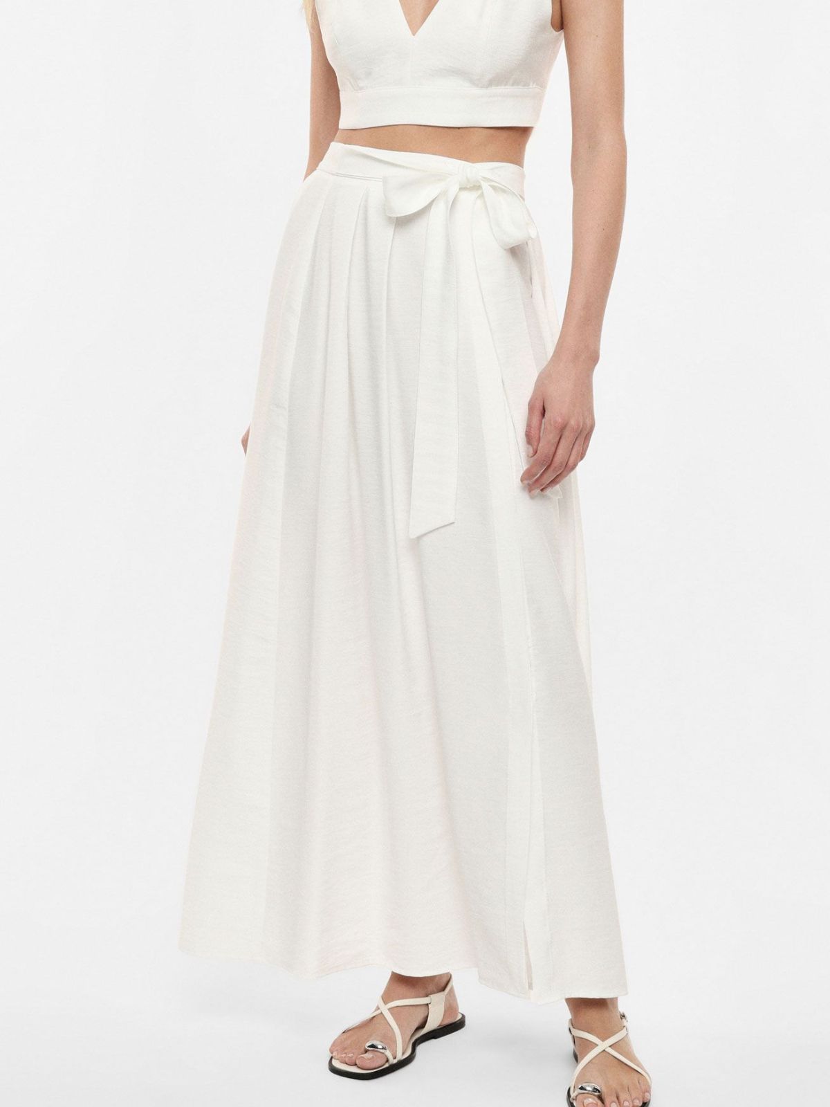 Imperial - Gonna lunga a vita alta con cintura annodata - Donna