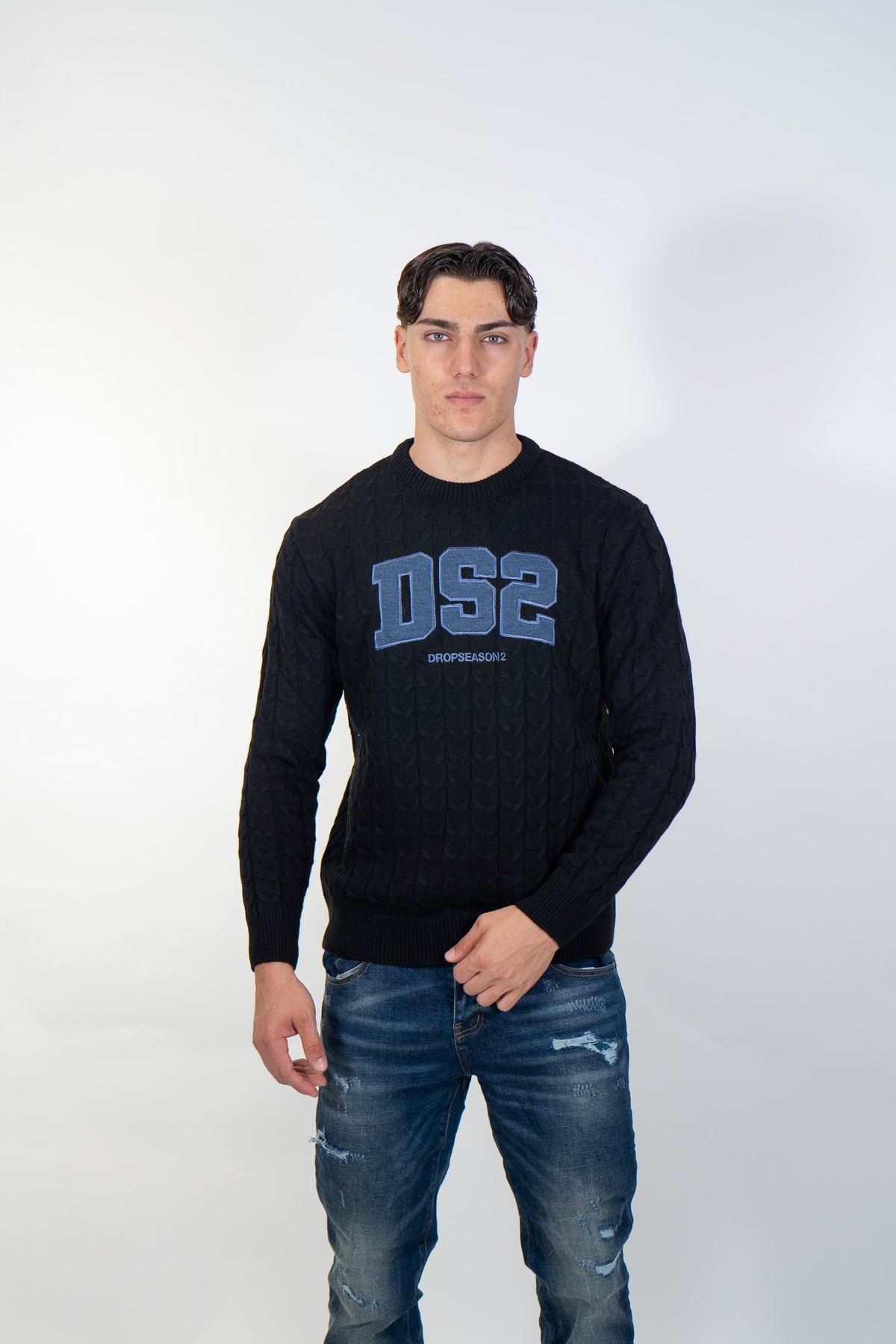 Ds2 - Maglia girocollo logo ricamato - Unisex adulto
