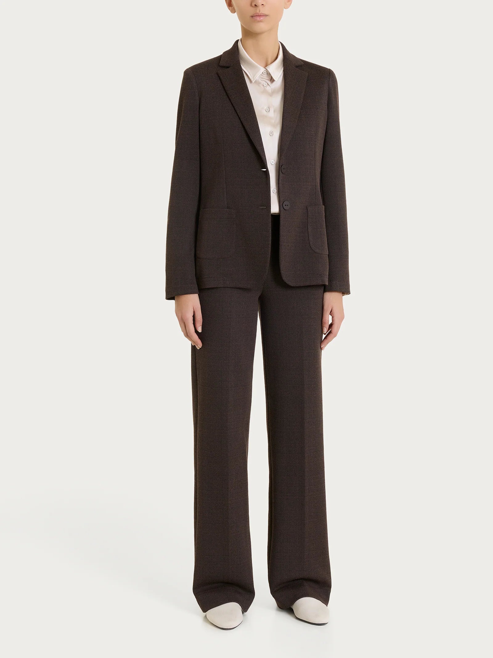 Ragno - Blazer con due bottoni e tweed pattern in Jacquard - Donna
