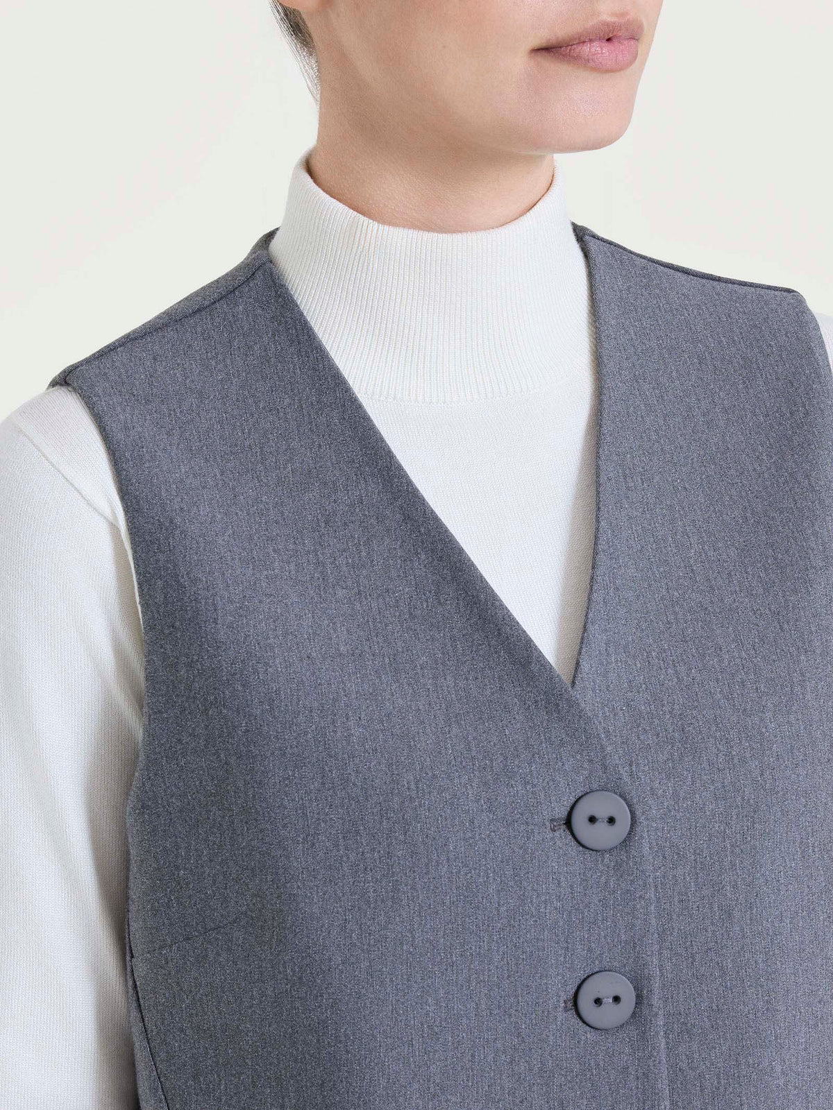 Gilet con quattro bottoni in Compact - RAGNO - DO24GL