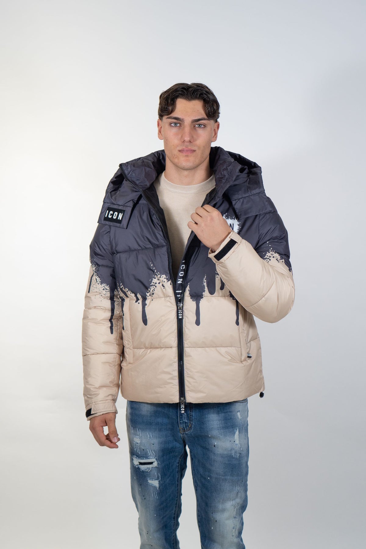 Icon - Giubbotto Con Colature - Uomo