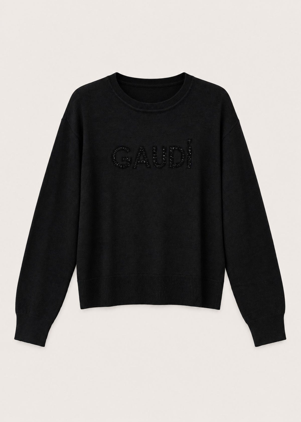 Gaudì - Maglia girocollo con logo in strass - Donna