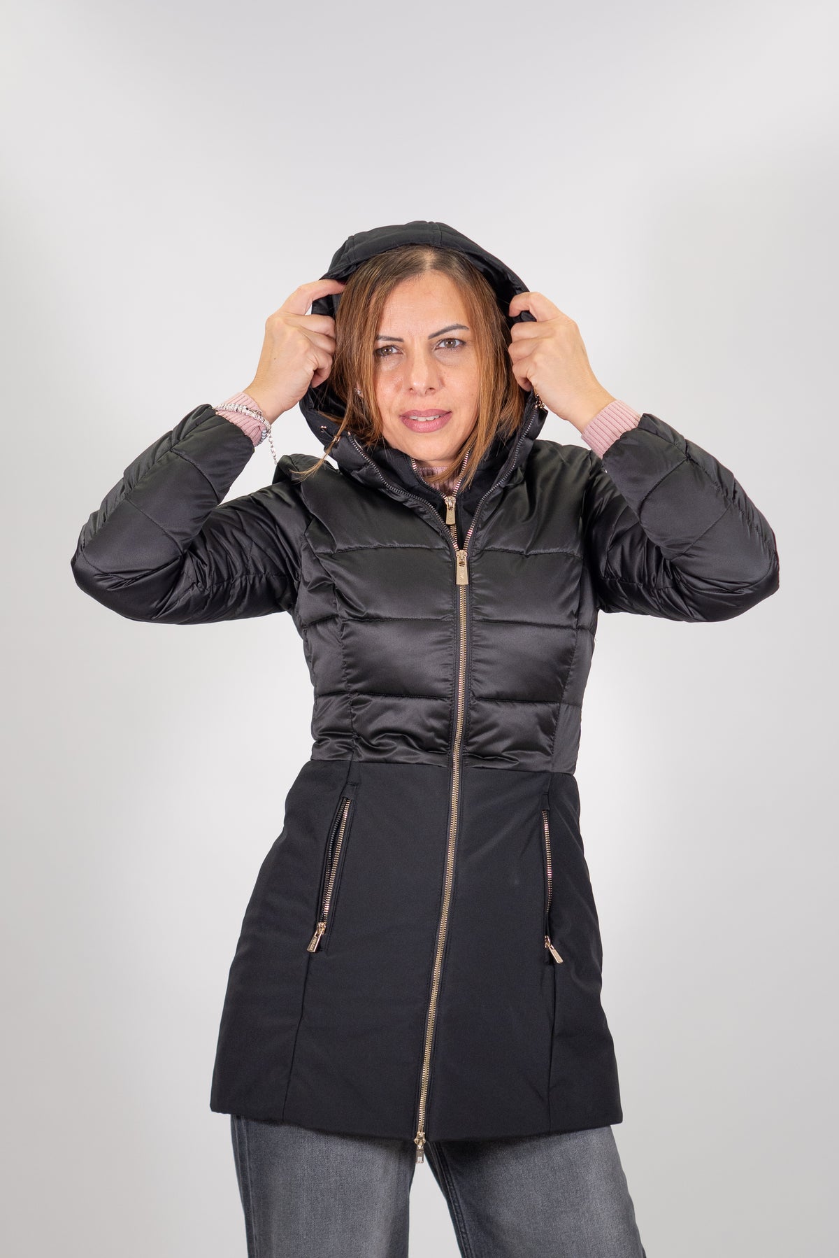 Yes Zee - Piumino  Trapuntato Con Finto Gilet Stac. - Donna