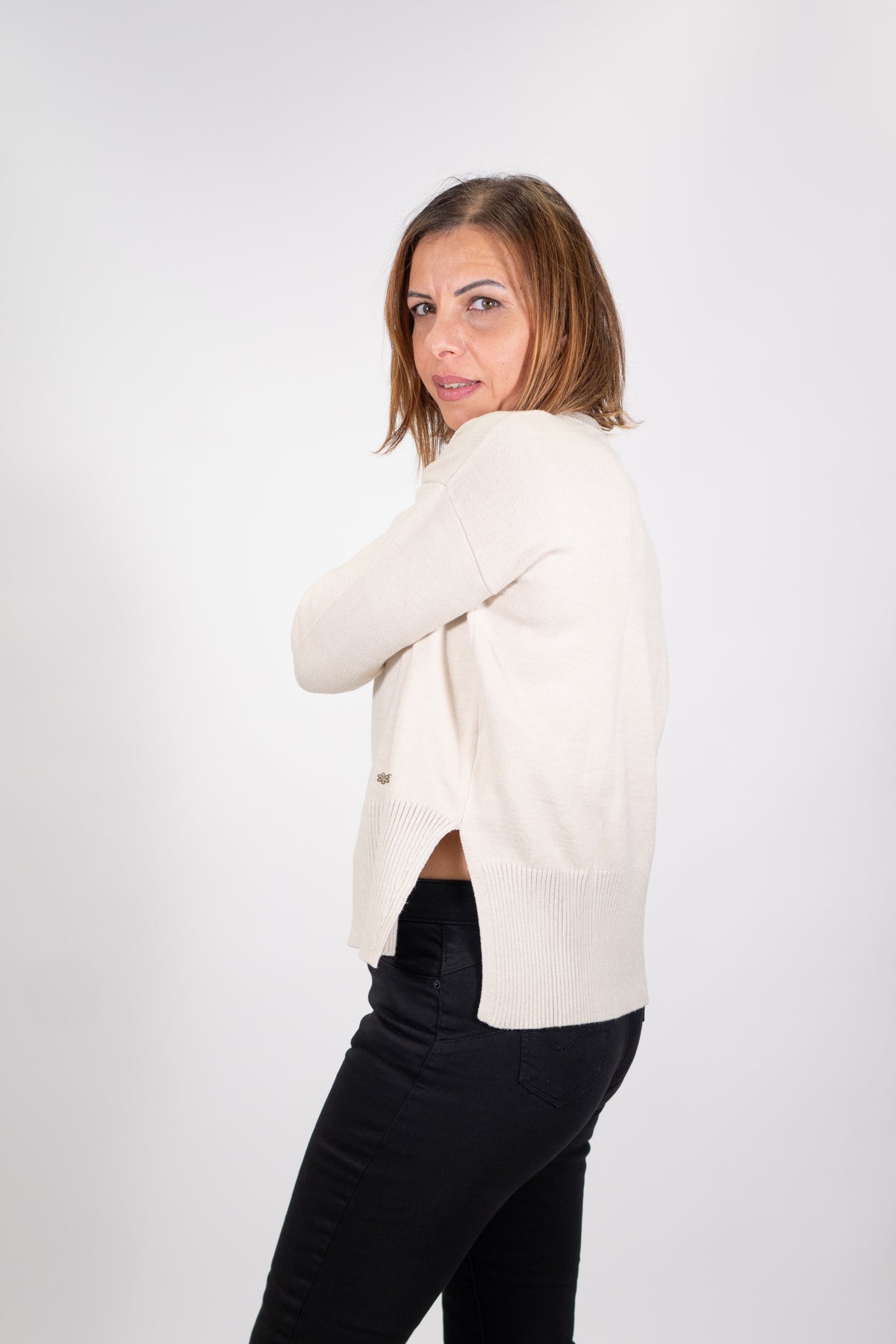 Fresh Flower - Maglia Girocollo Manica Scesa F.7 - Donna
