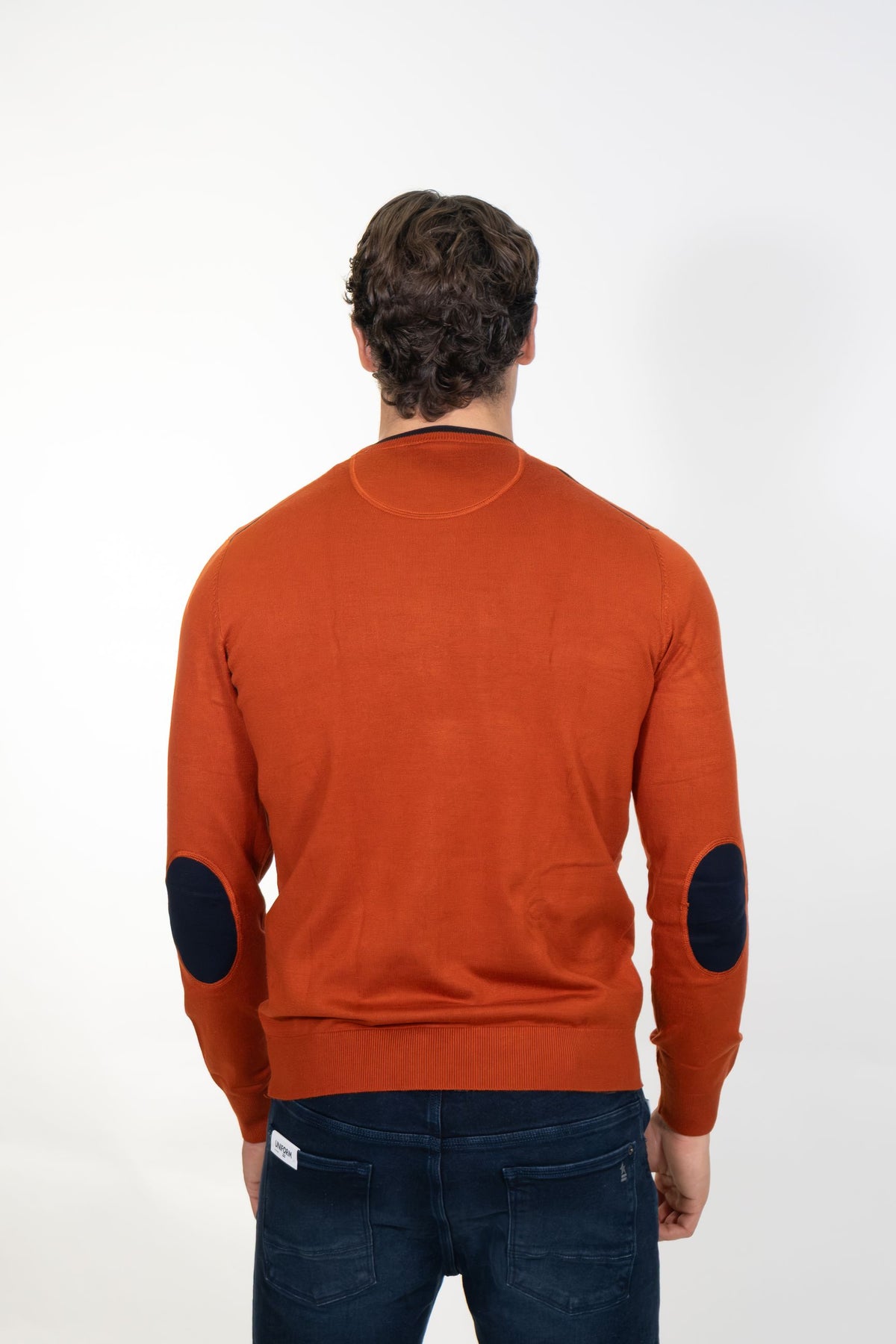 Markup - Maglia girocollo in misto viscosa con toppe - Uomo