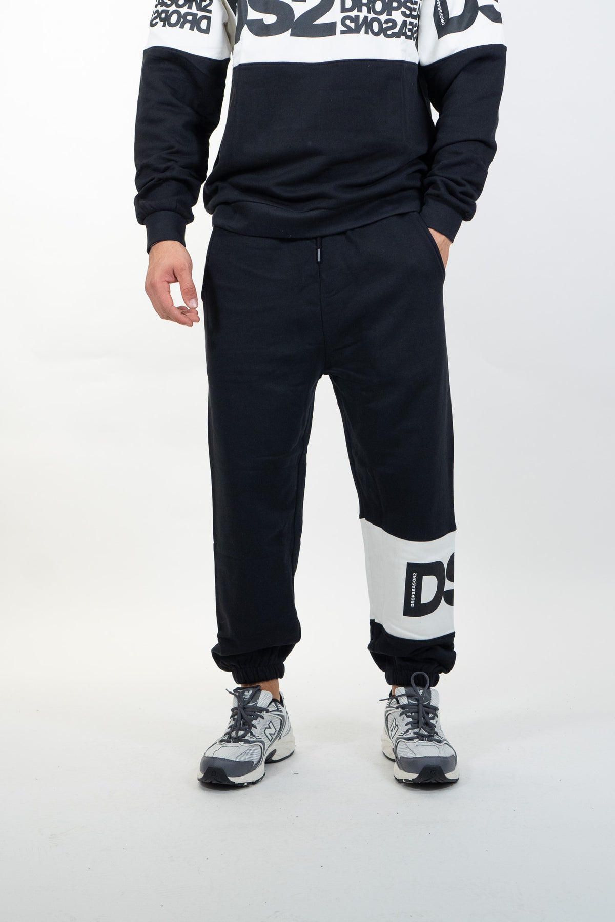 Ds2 - Pantalone tuta con fascia logo - Uomo