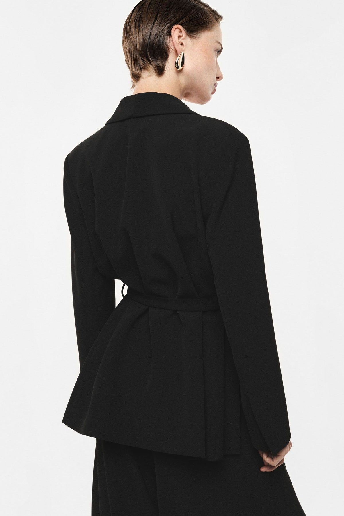 Imperial - Blazer con collo sciallato e cintura annodata - Donna