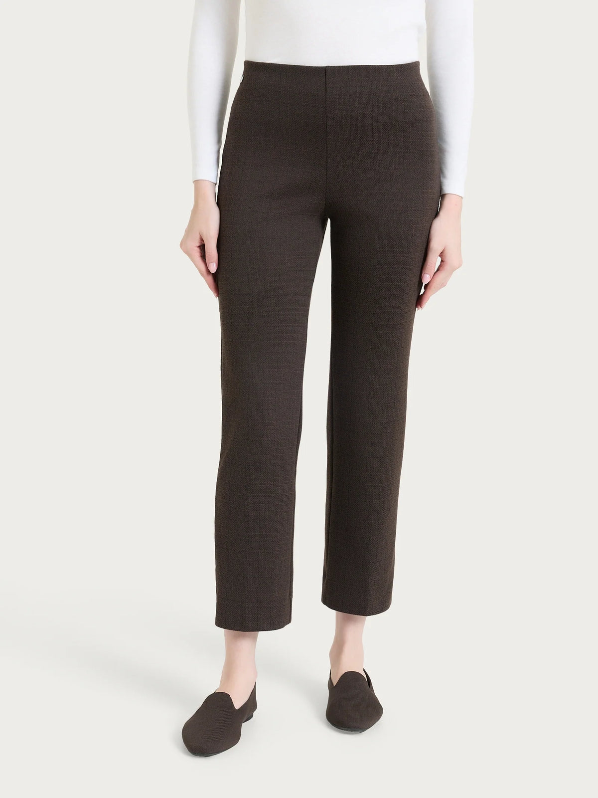 Ragno - Pantalone dritto con tweed pattern in Jacquard - Donna