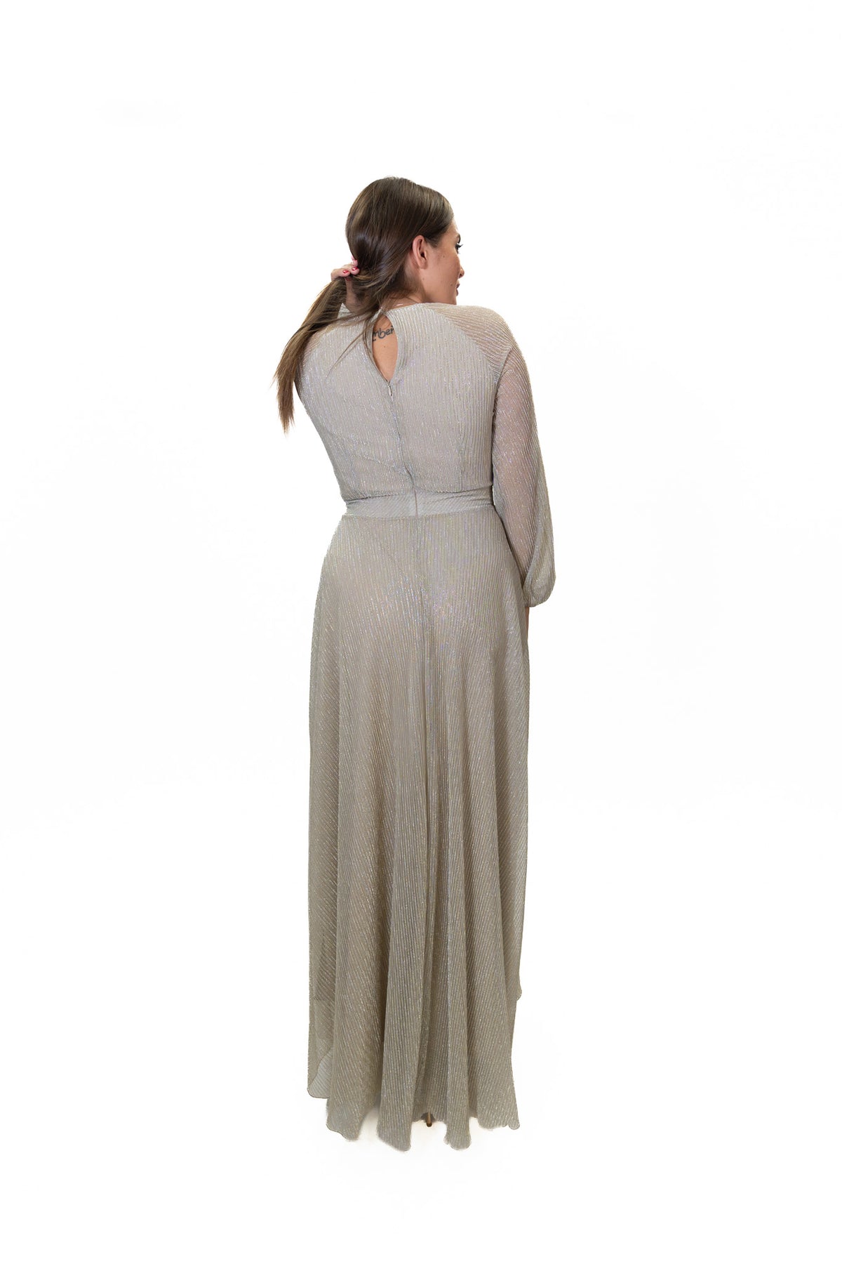 Rinascimento - Abito Lungo in Georgette e Lurex - Donna