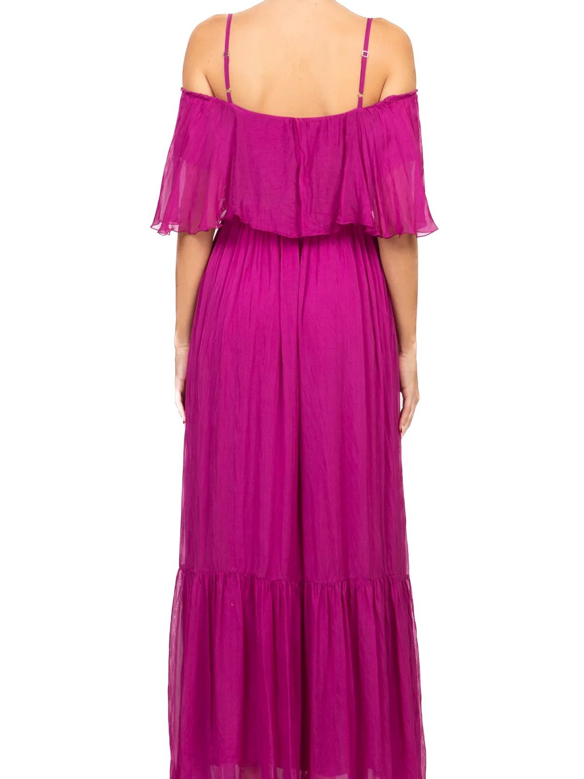 Dixie - Abito lungo con spalline e volant leggeri - Donna