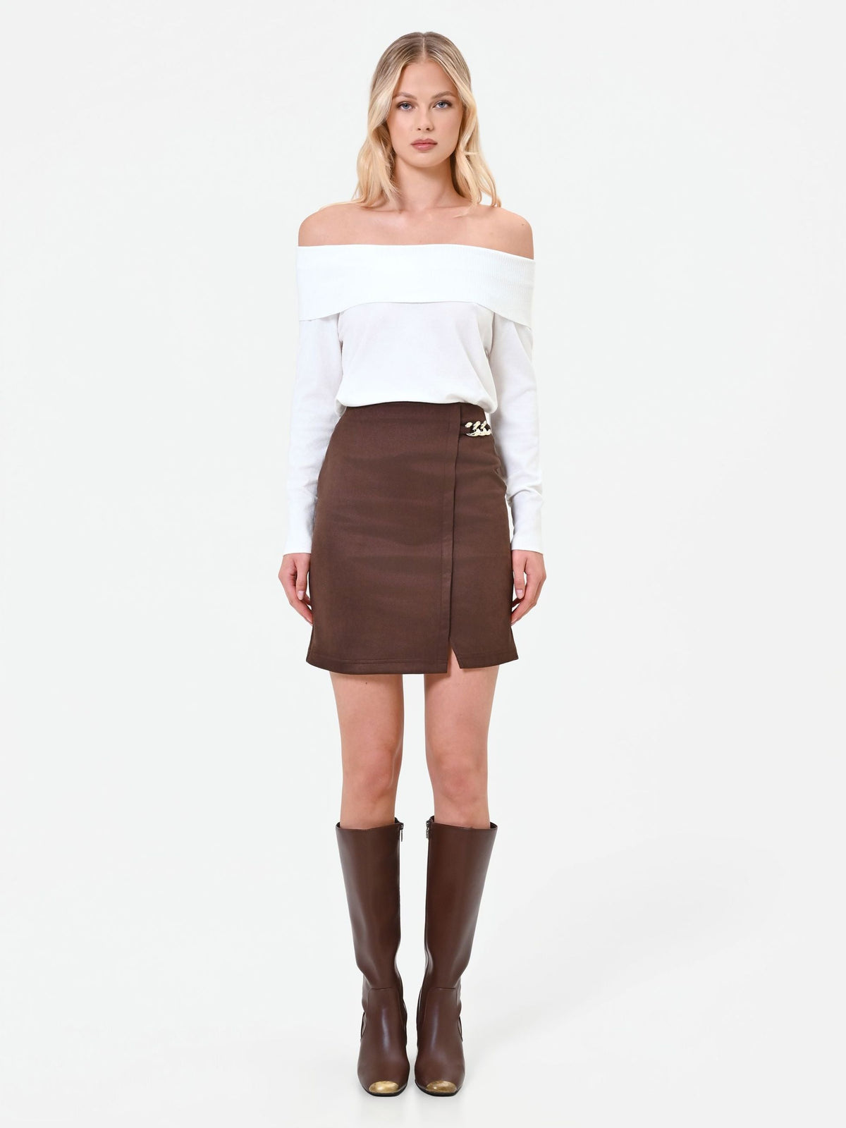 Rinascimento - Minigonna con dettaglio catena - Donna