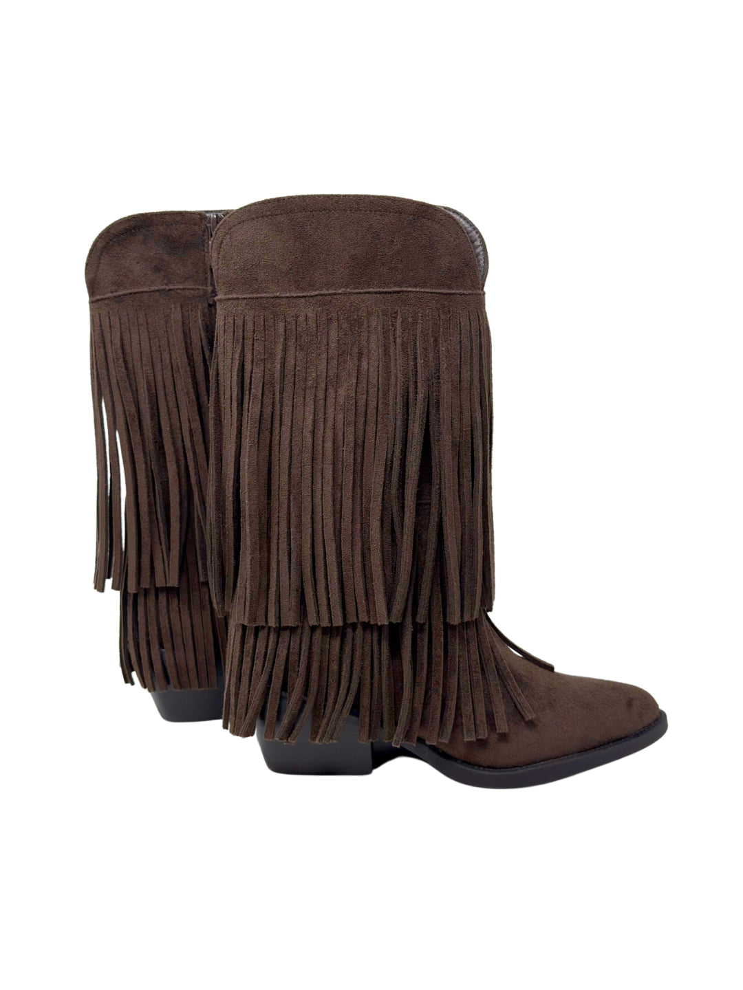 Gold&Gold - Stivale scamosciato con frange - Donna