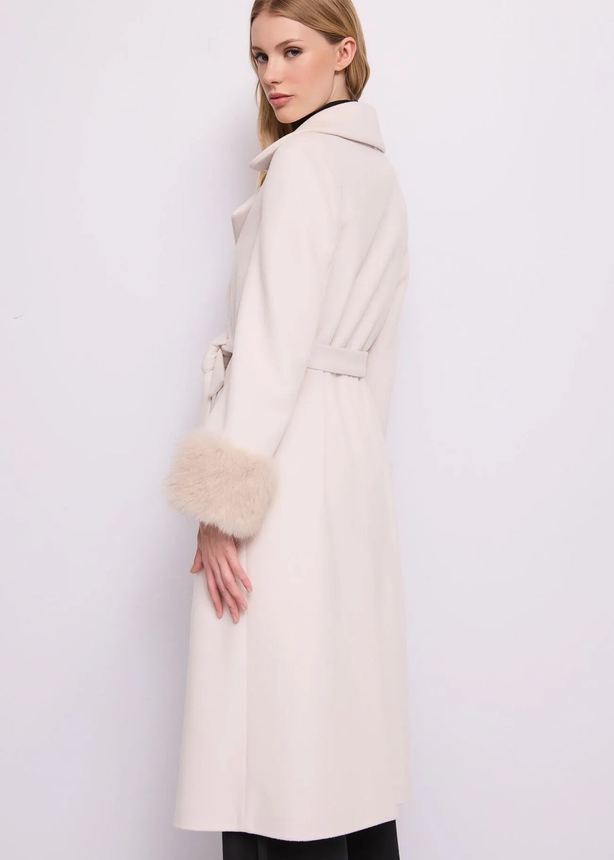 Gaudì - Cappotto Con Polsi In Finta Pelliccia M-L - Donna