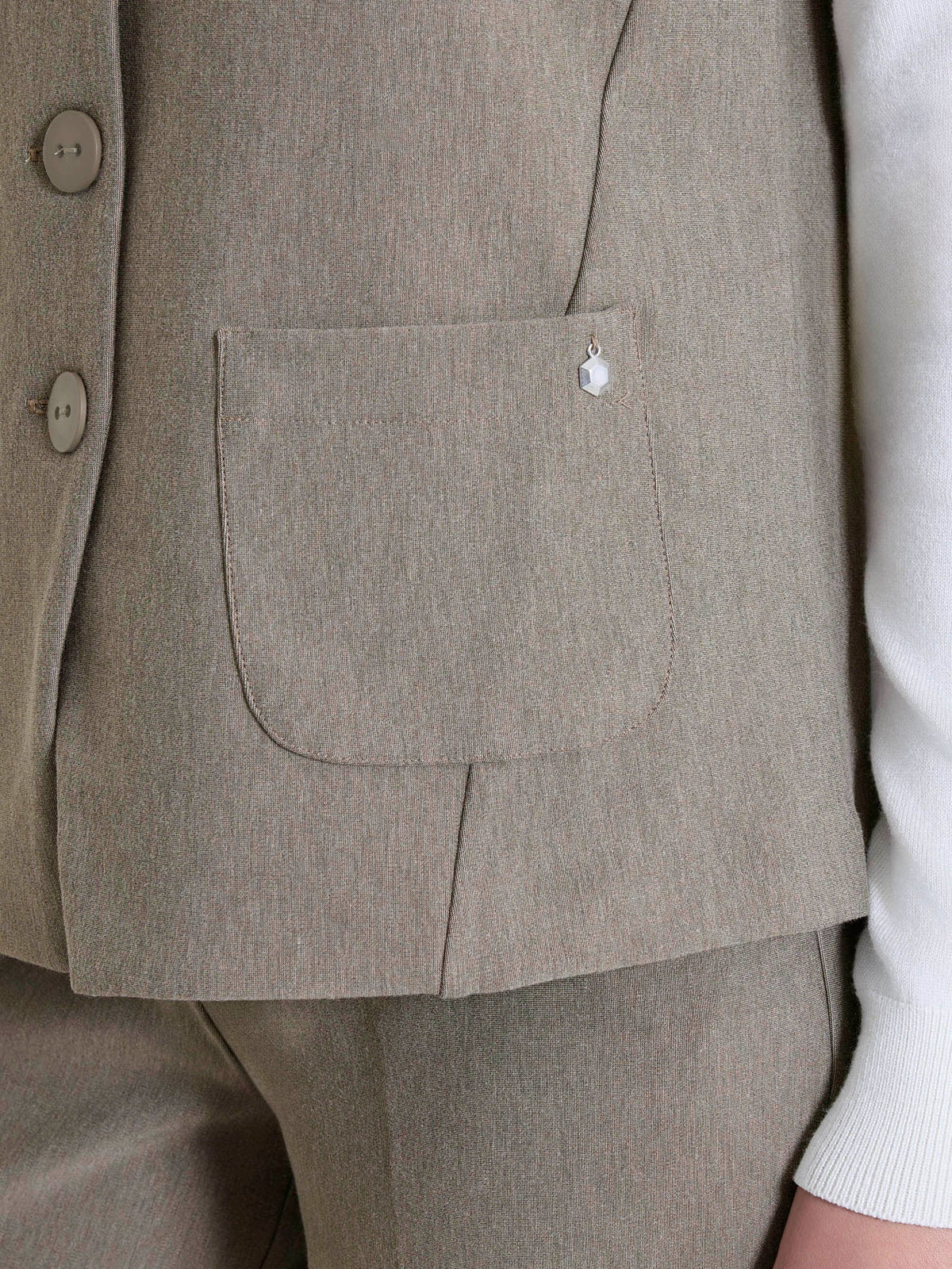 Ragno - Gilet con quattro bottoni in Compact - Donna