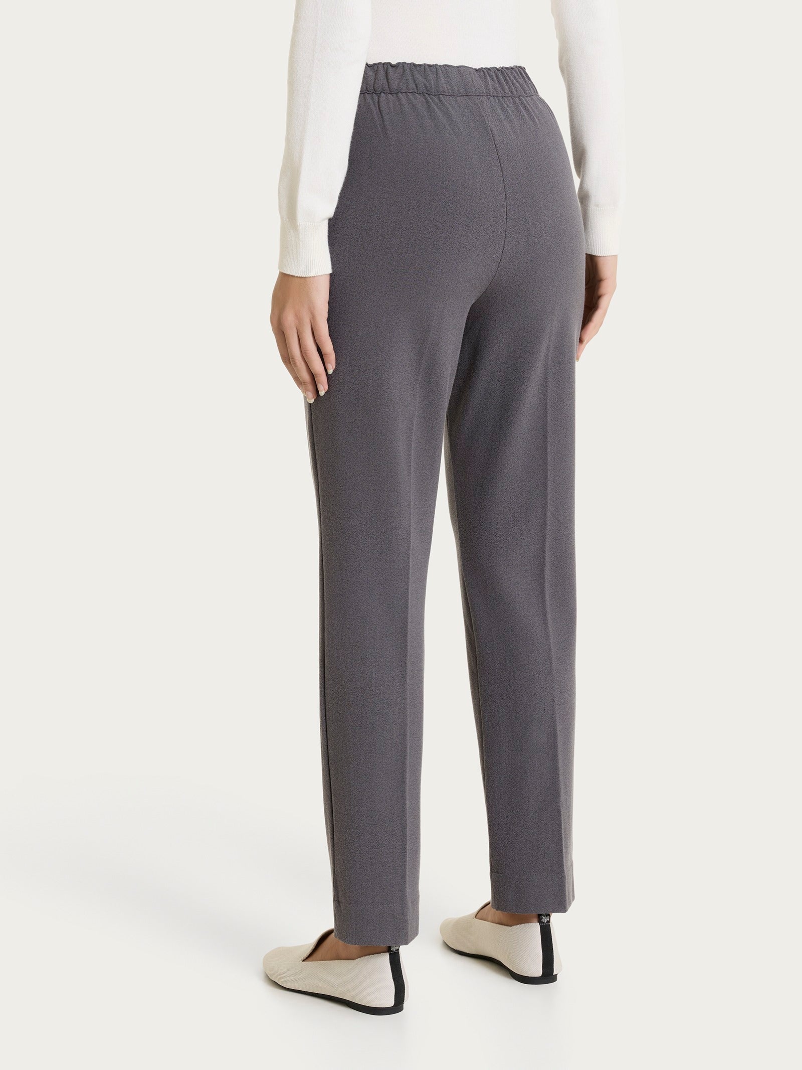 Ragno - Pantalone dritto con tasche in Flannel Twill - Donna