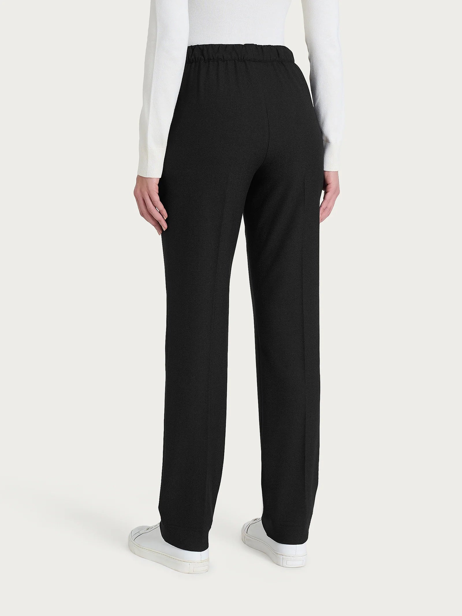 Ragno - Pantalone dritto con tasche in Flannel Twill - Donna