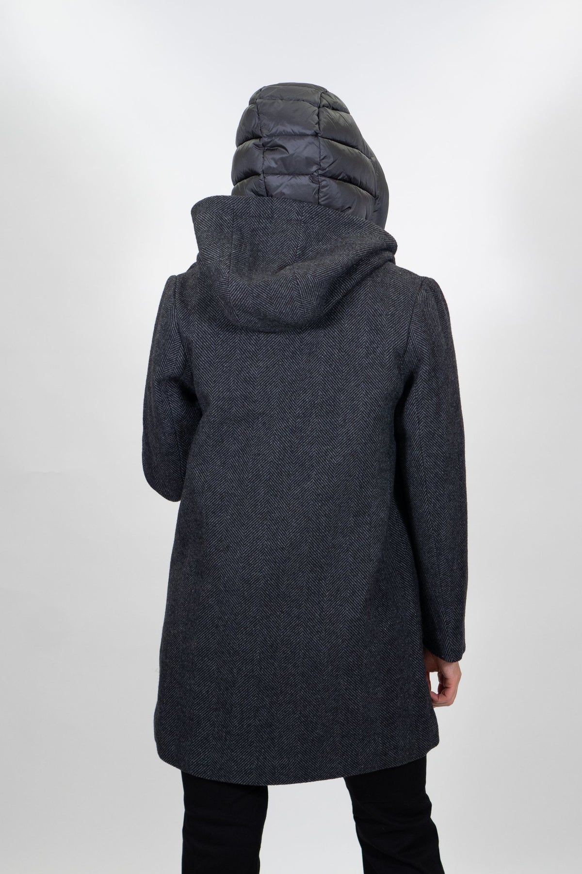 Yes Zee - Cappotto linea diritta e finto gilet - Donna