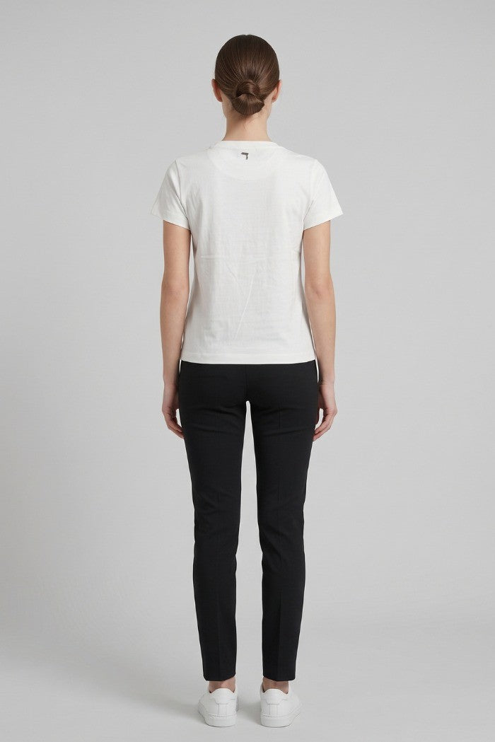 Markup - T-shirt girocollo con strass - Donna