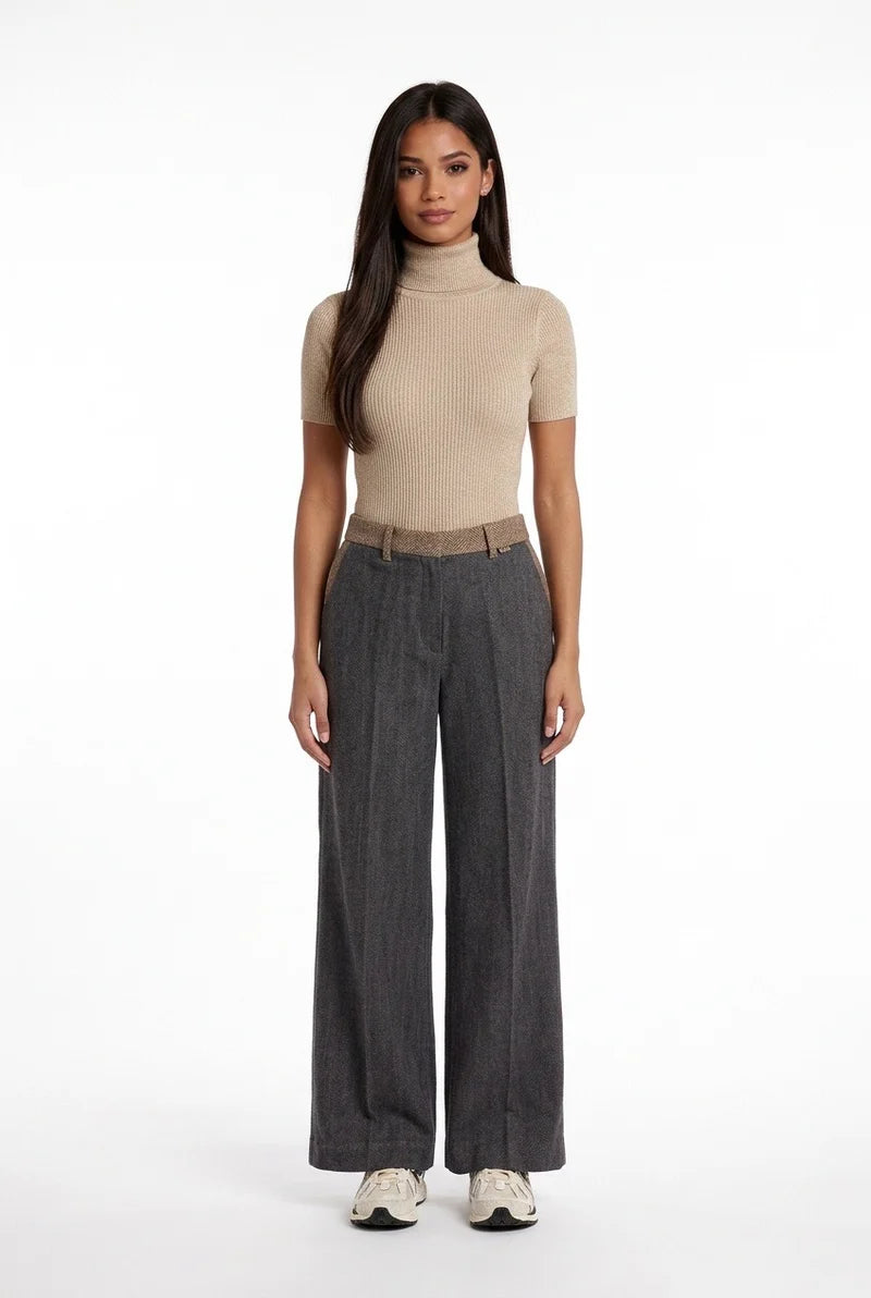 Markup - Pantapalazzo Denim Tess.Spigat - Donna